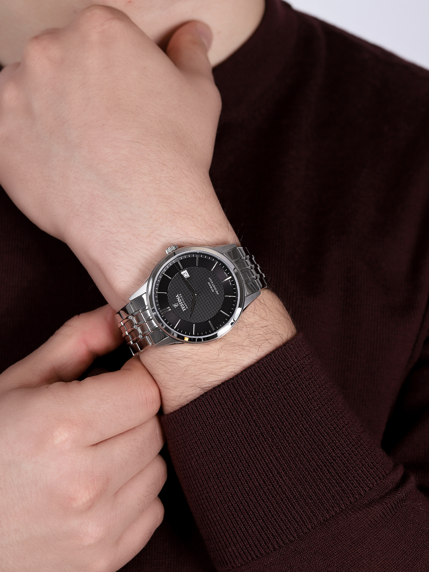 Festina F20005-4 zegarek srebrny klasyczny Classic bransoleta