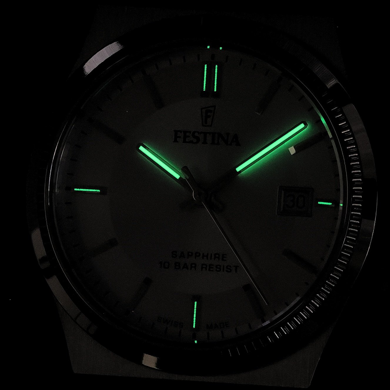 Festina F20034-1 Swiss Made Swiss Made zegarek męski elegancki szafirowe - miniatura 5