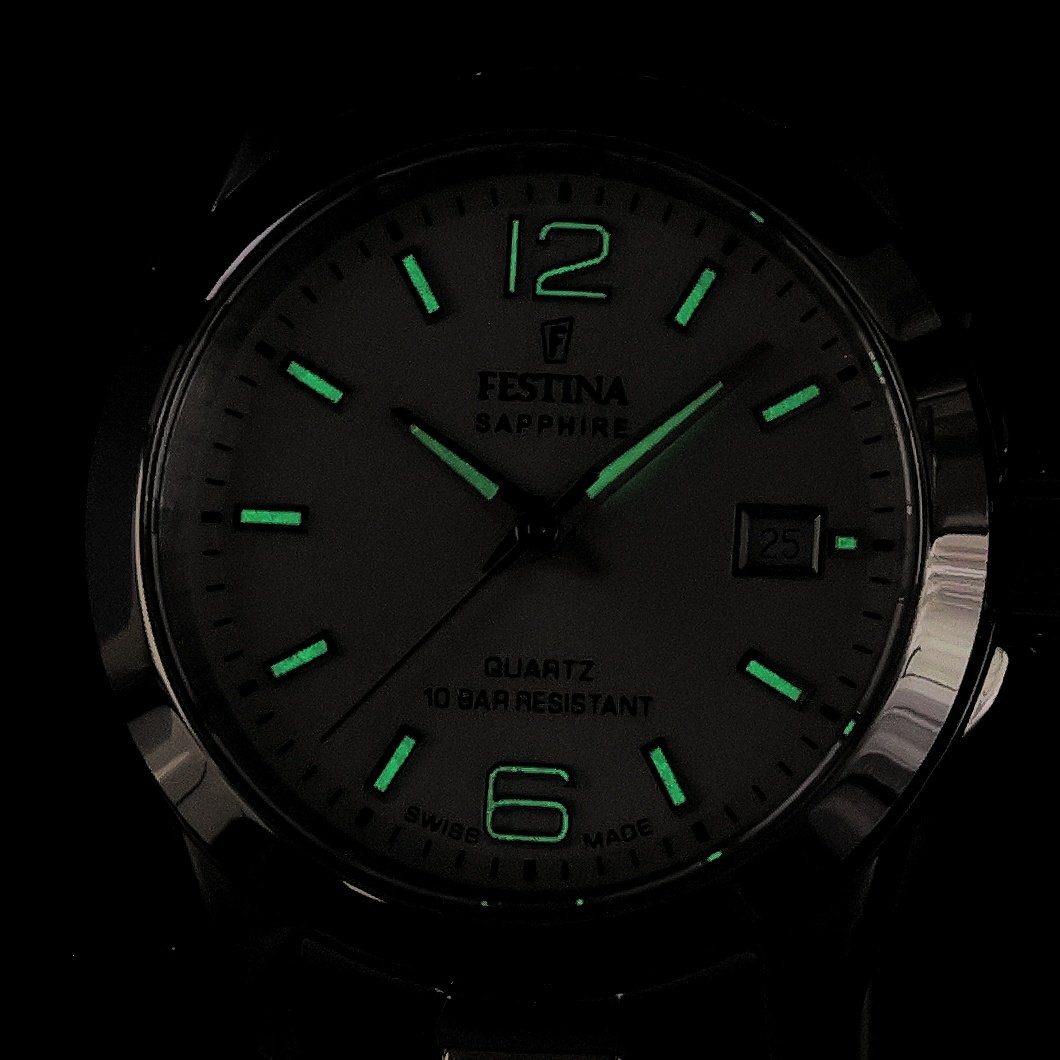 Festina F20049-1 zegarek srebrny klasyczny Classic bransoleta
