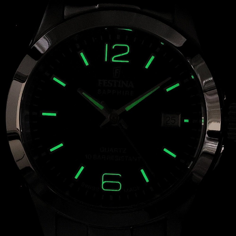 Festina F20049-5 zegarek srebrny klasyczny Classic bransoleta - miniatura 5