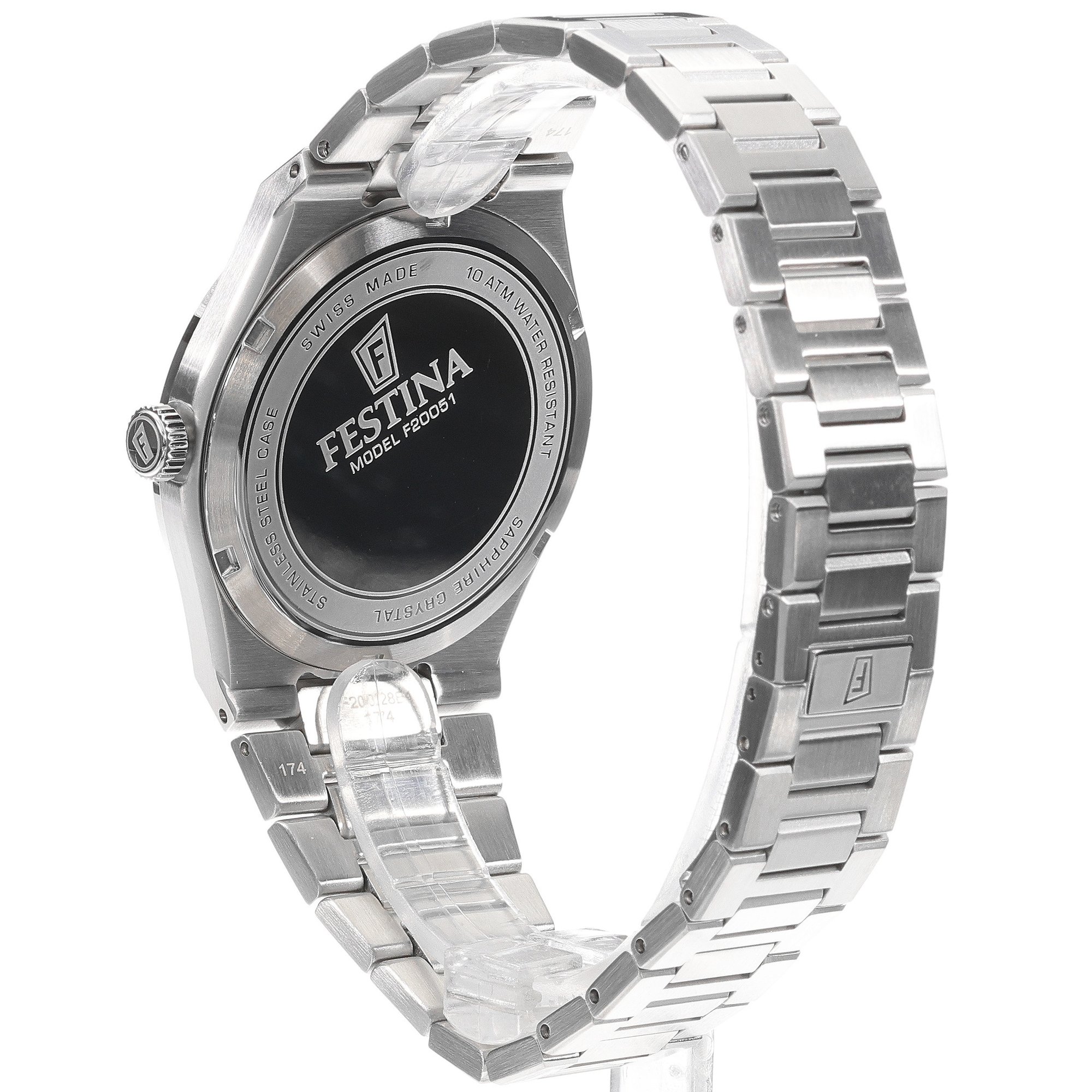 Festina F20051-4 męski zegarek Swiss Made bransoleta