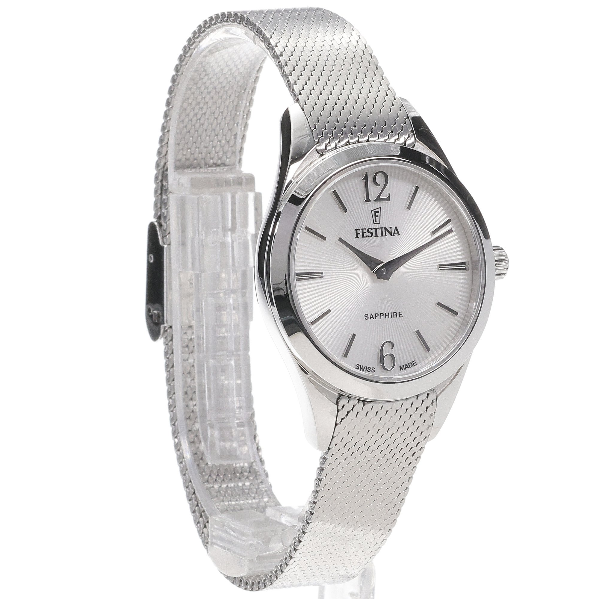 Festina F20076-1 zegarek srebrny klasyczny Damskie bransoleta