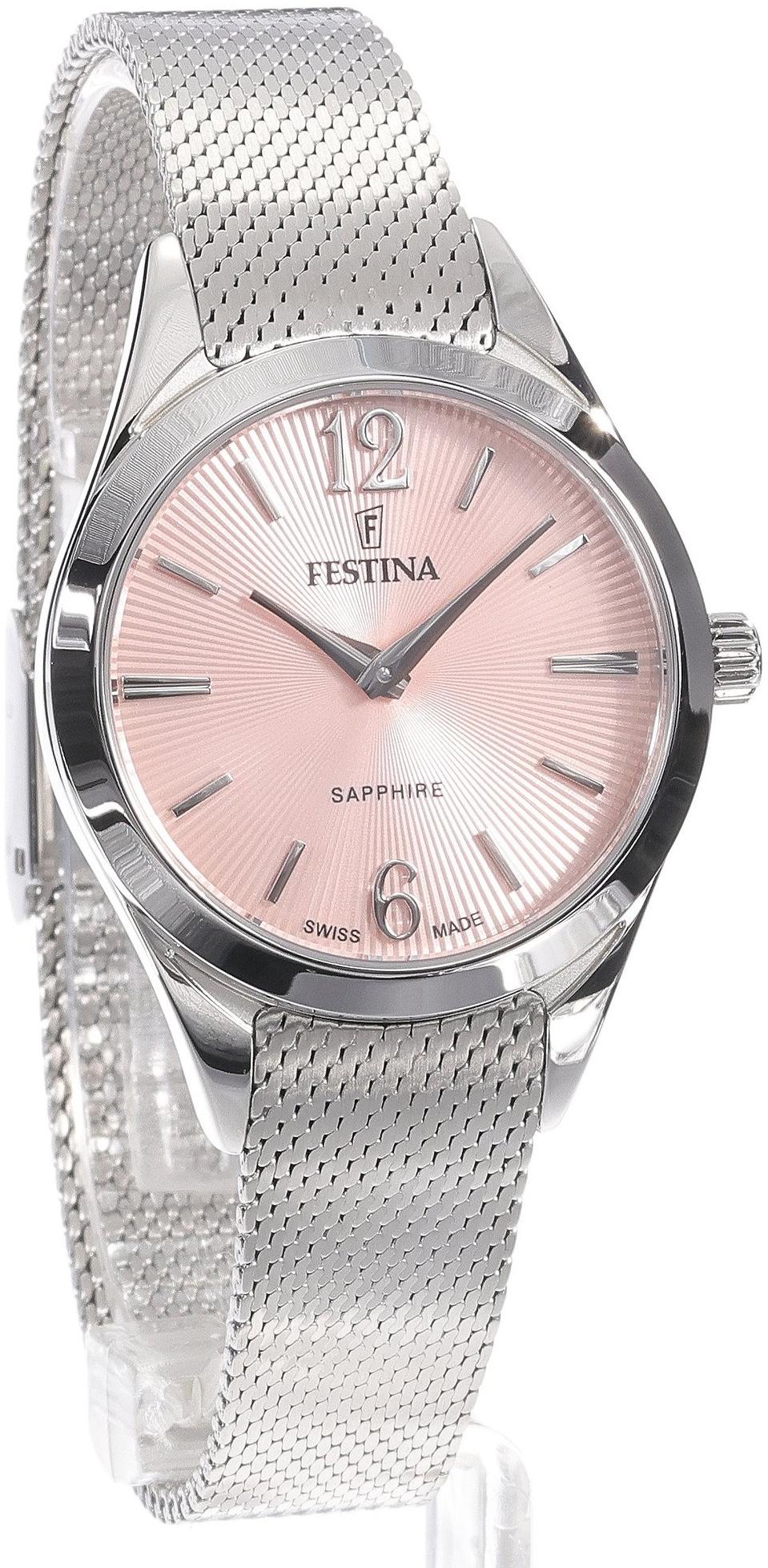 Festina F20076-2 zegarek srebrny klasyczny Damskie bransoleta - miniatura 5