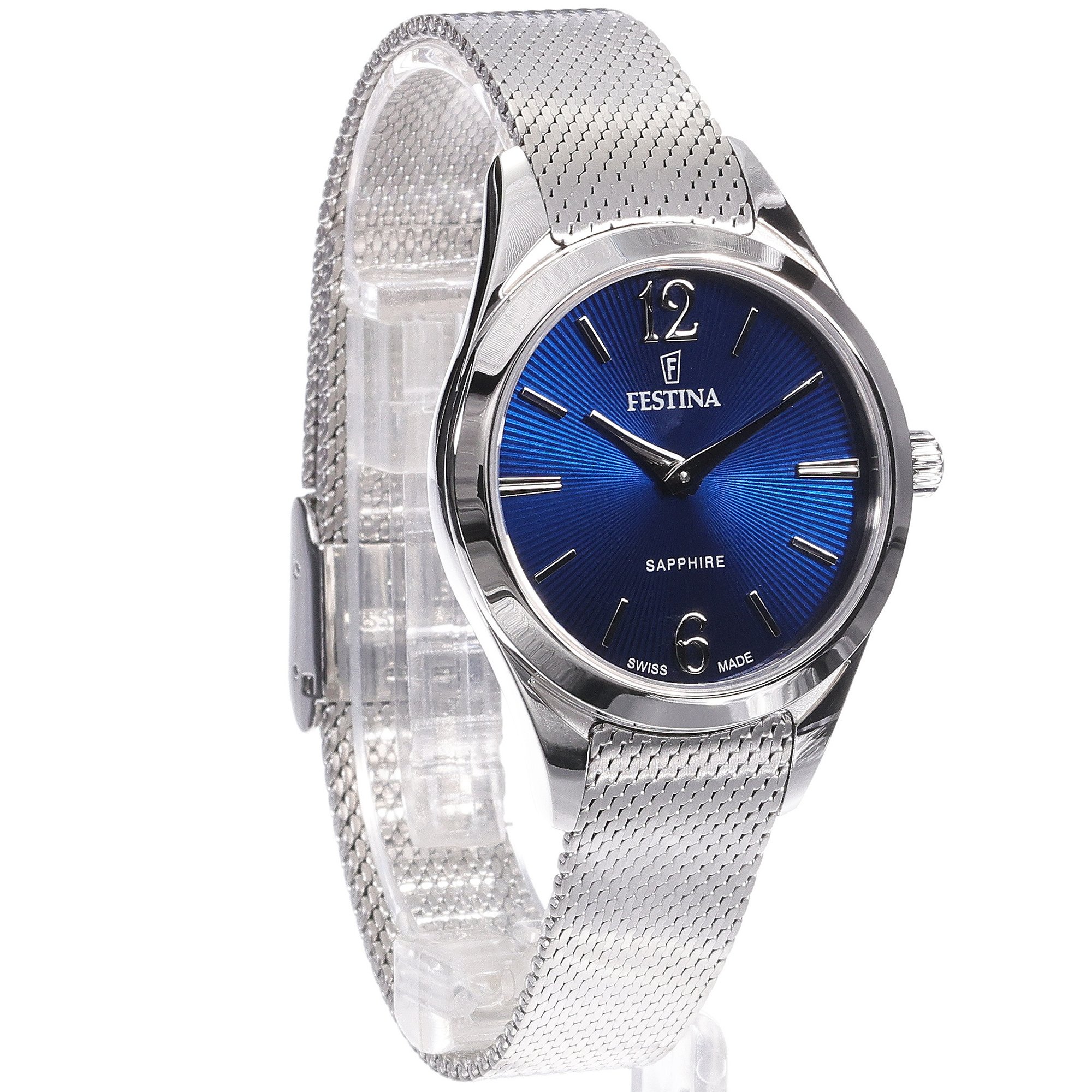 Festina F20076-3 zegarek srebrny klasyczny Damskie bransoleta