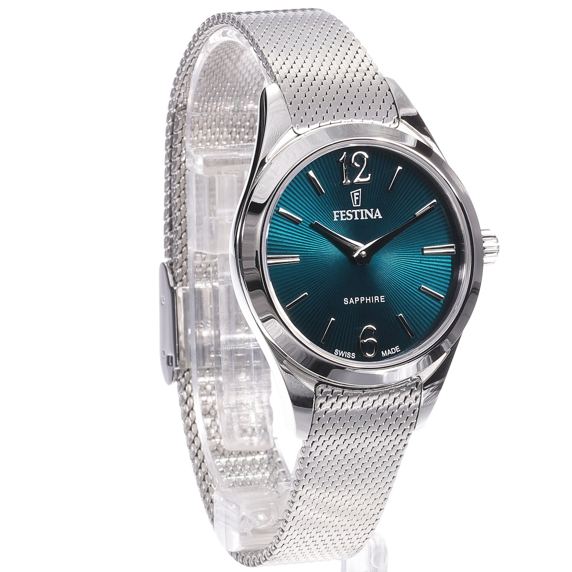 Festina F20076-4 zegarek srebrny klasyczny Damskie bransoleta - miniatura 3