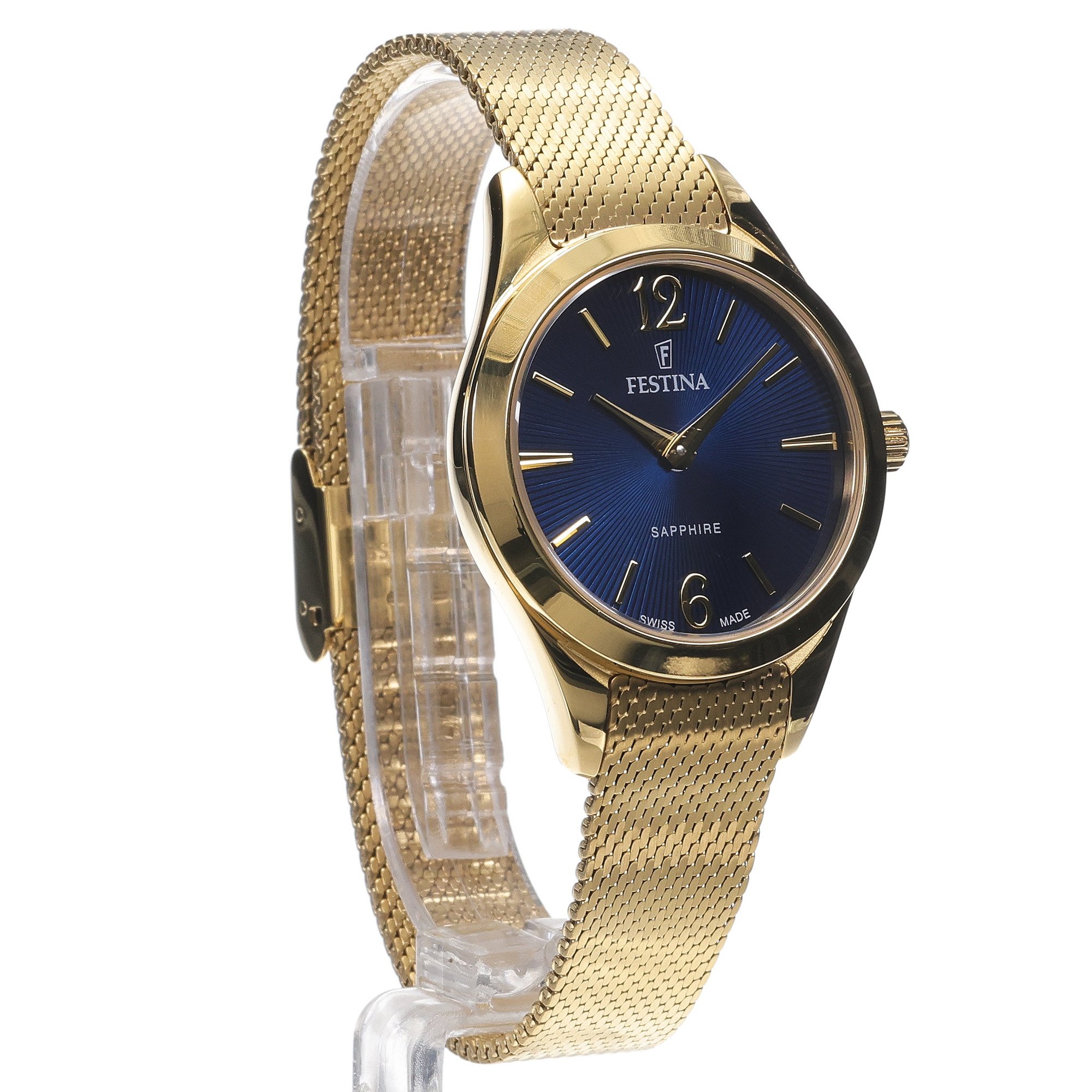 Festina F20077-4 zegarek złoty klasyczny Damskie bransoleta