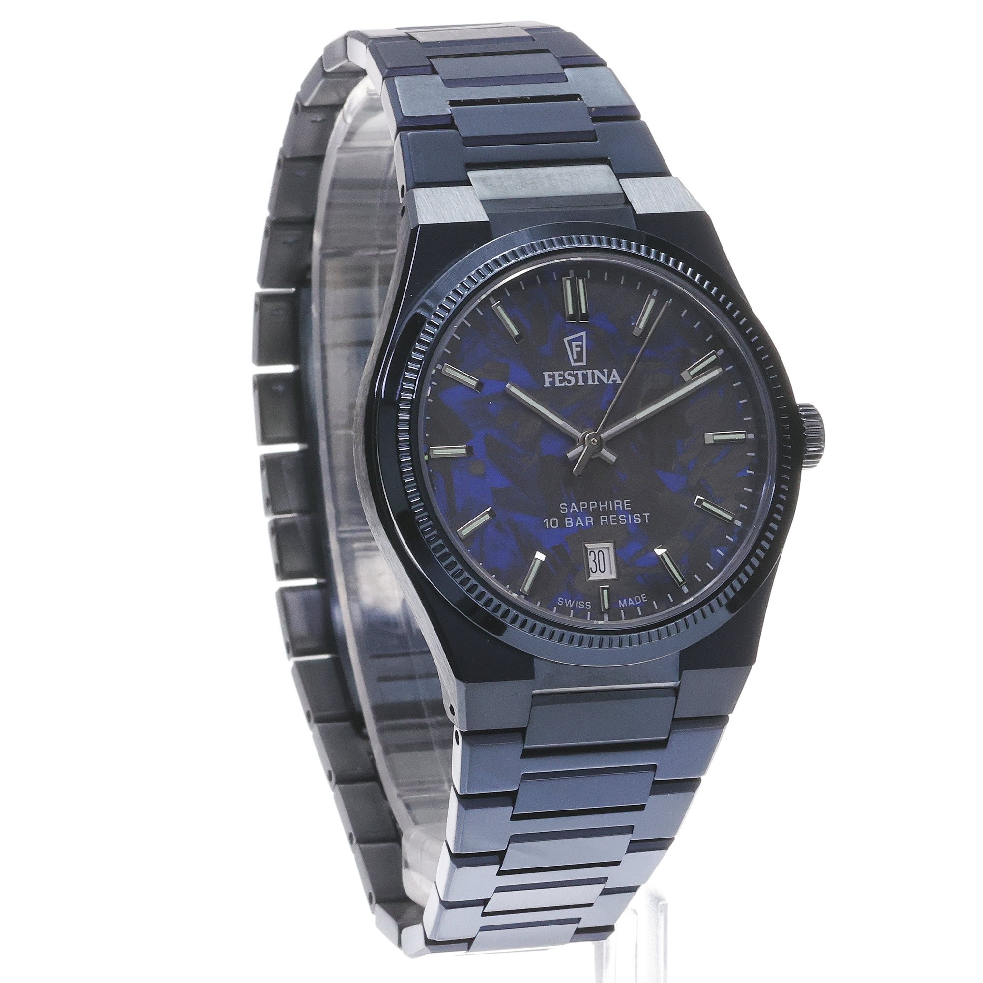 Festina F20078-2 zegarek niebieski klasyczny Męskie bransoleta