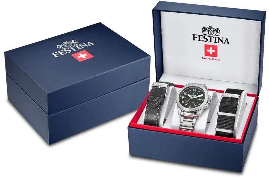 Festina F20081-4 zegarek srebrny klasyczny bransoleta