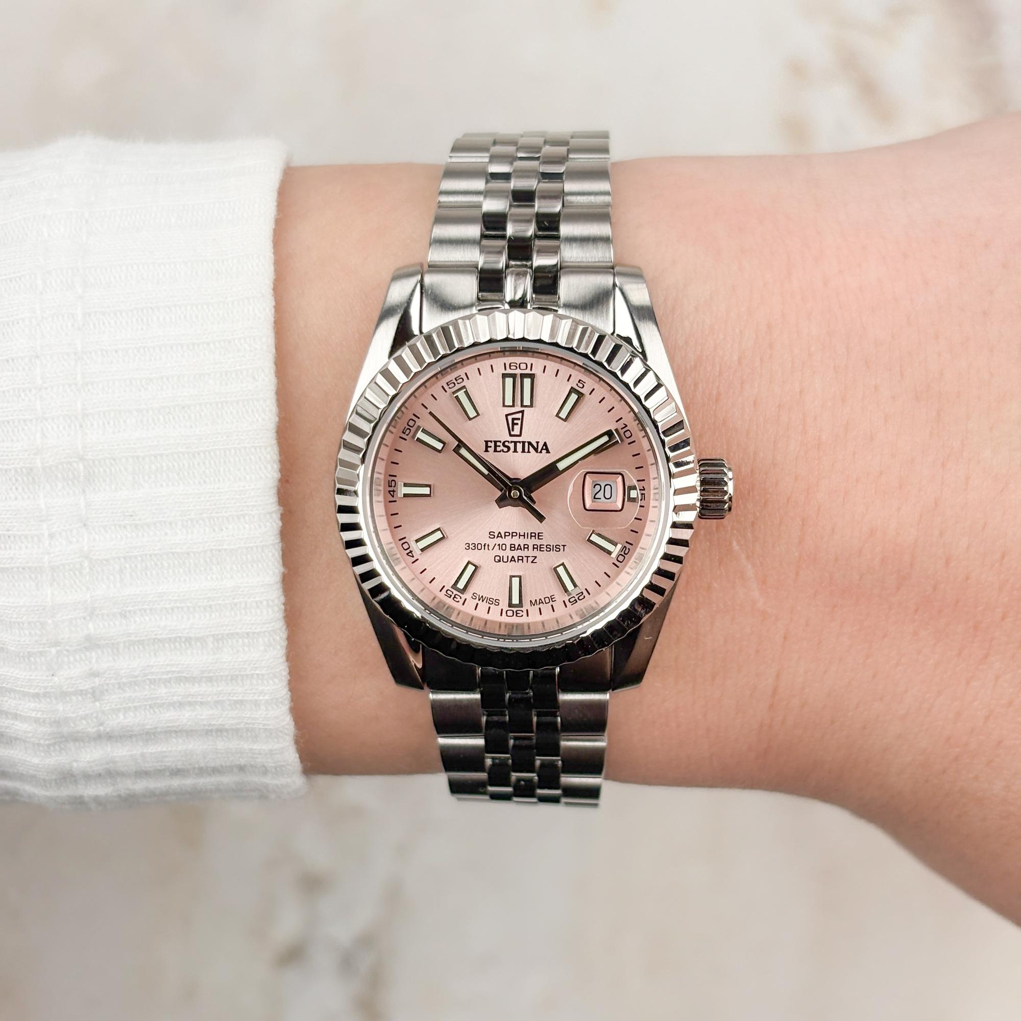 Festina F20087-2 Swiss Made Classic Swiss Made klasyczny zegarek srebrny