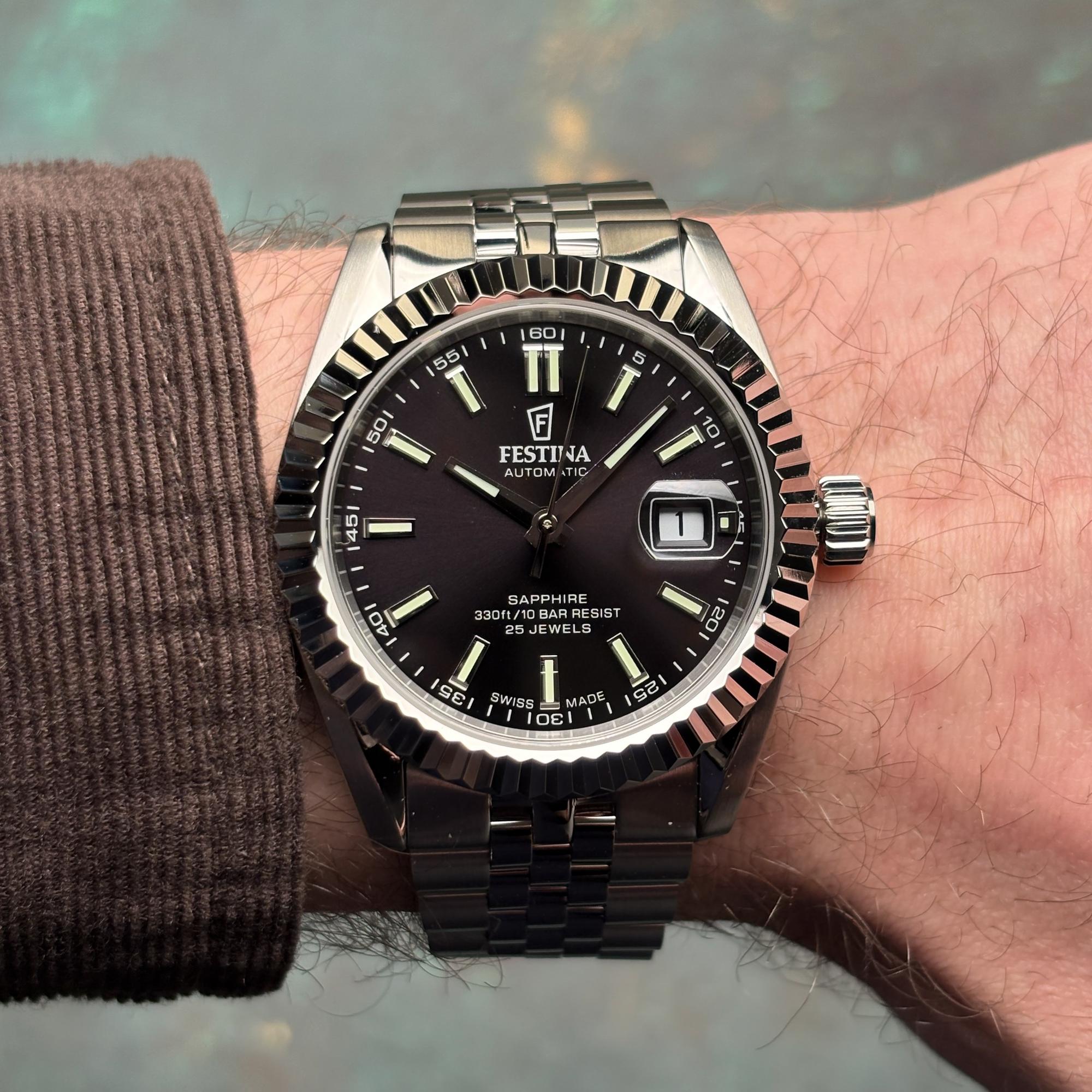 Festina F20090-4 zegarek męski klasyczny Swiss Made bransoleta - miniatura 10