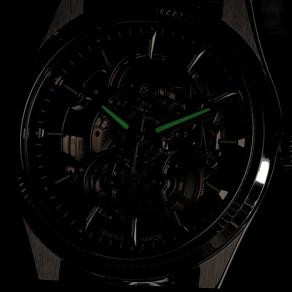 Festina F20095-3 Swiss Made Swiss Made Skeleton Automatic zegarek męski klasyczny szafirowe