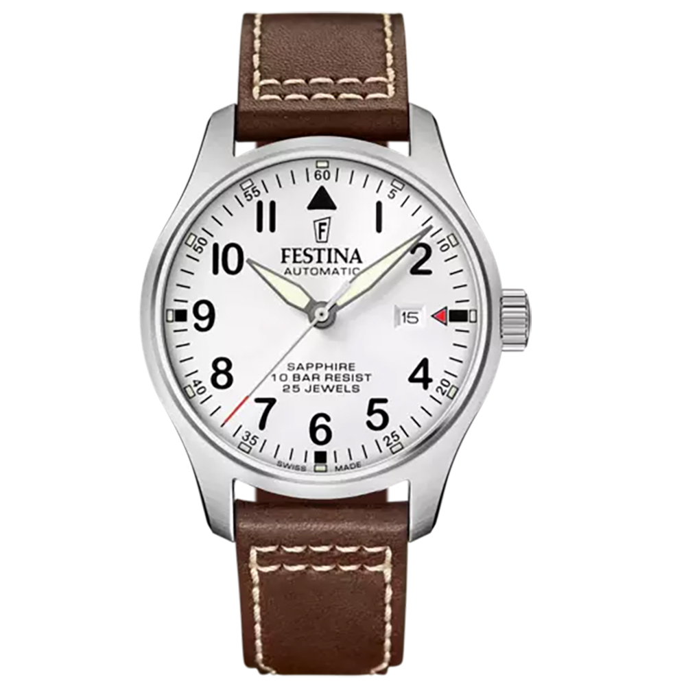 Festina F20151-1 Classic Automatic Automatic klasyczny zegarek srebrny - miniatura 3