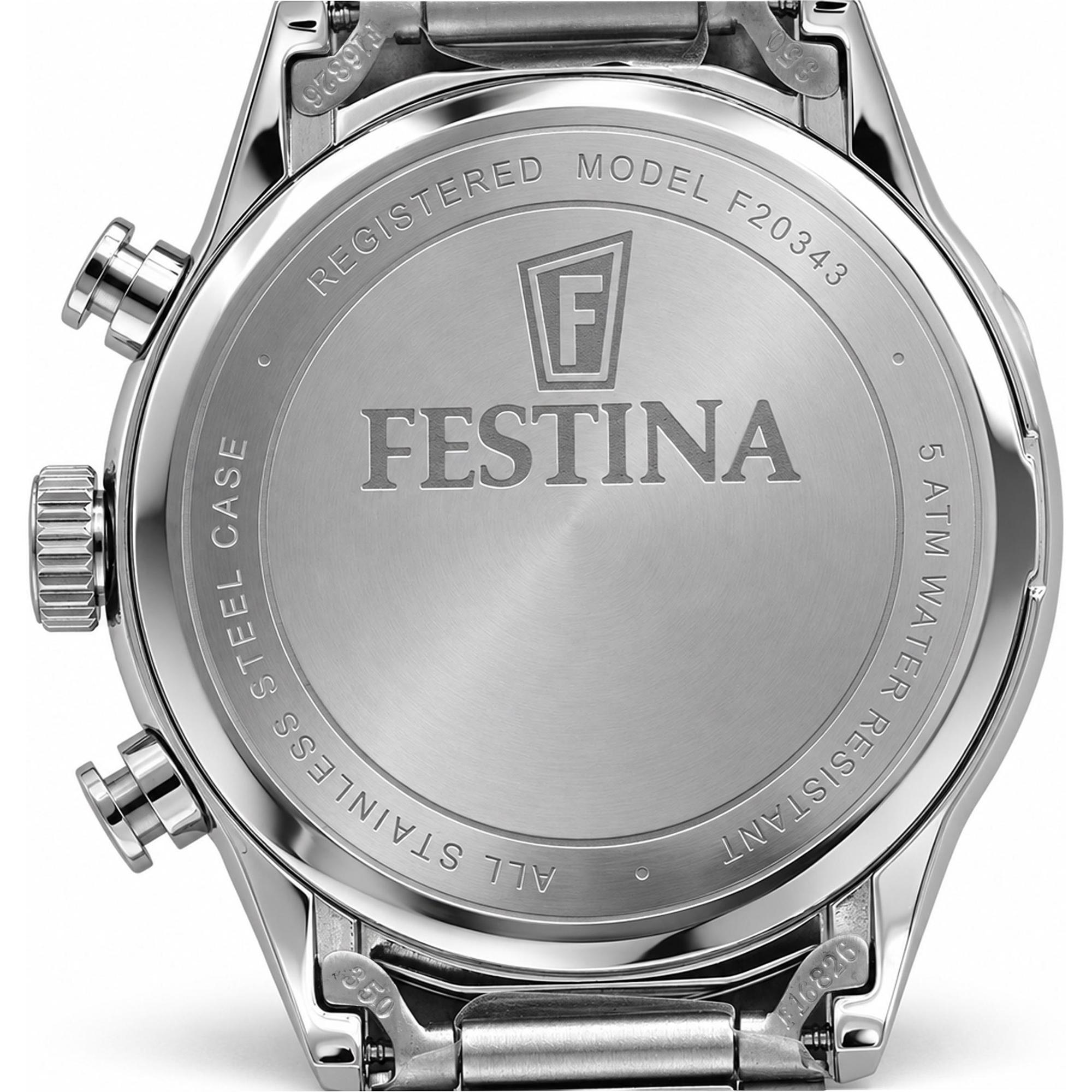 Festina F20343-2 Chronograf Timeless Chronograph zegarek męski klasyczny mineralne - miniatura 8