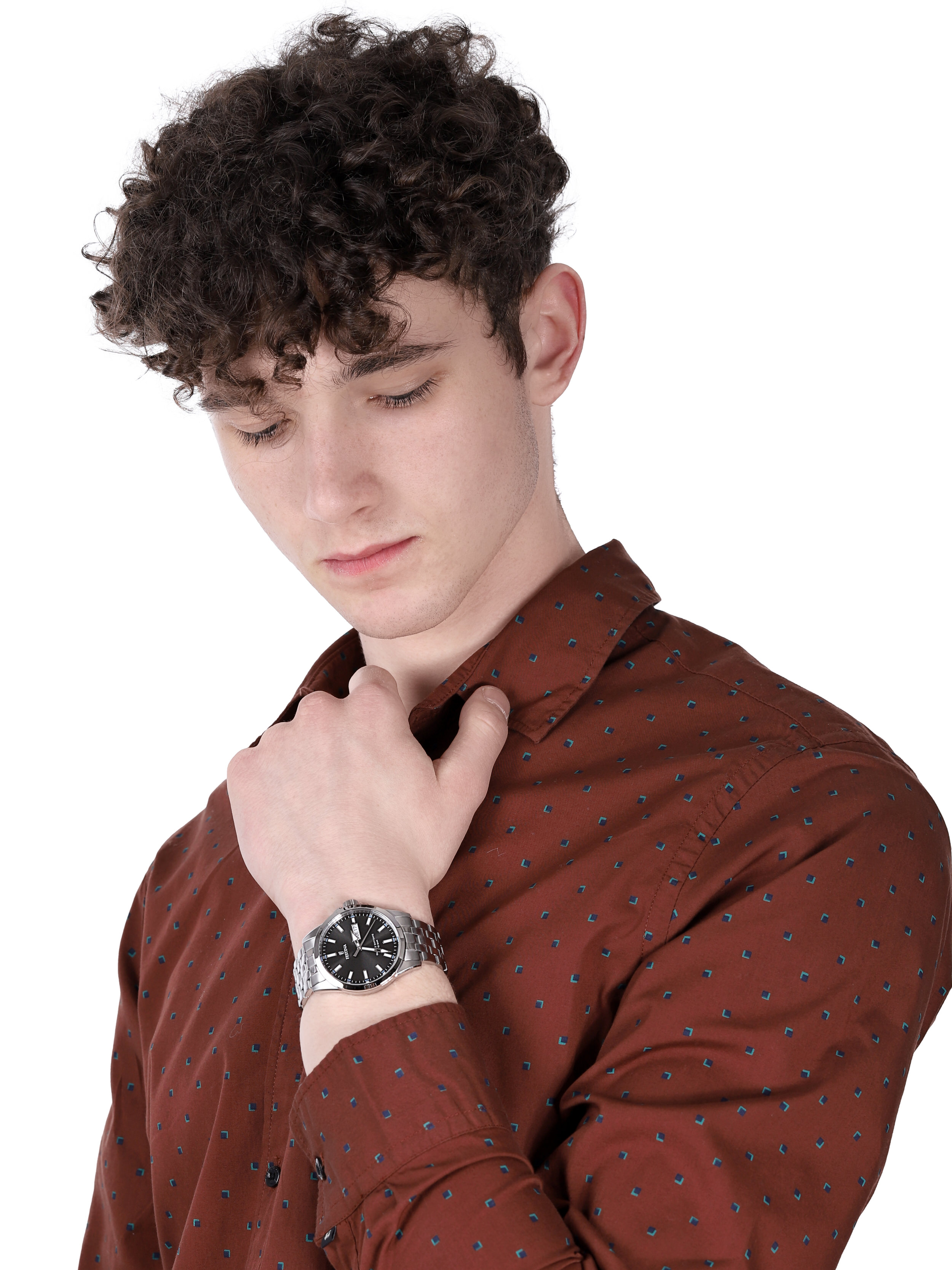 Festina F20357-2 zegarek srebrny klasyczny Classic bransoleta - miniatura 2