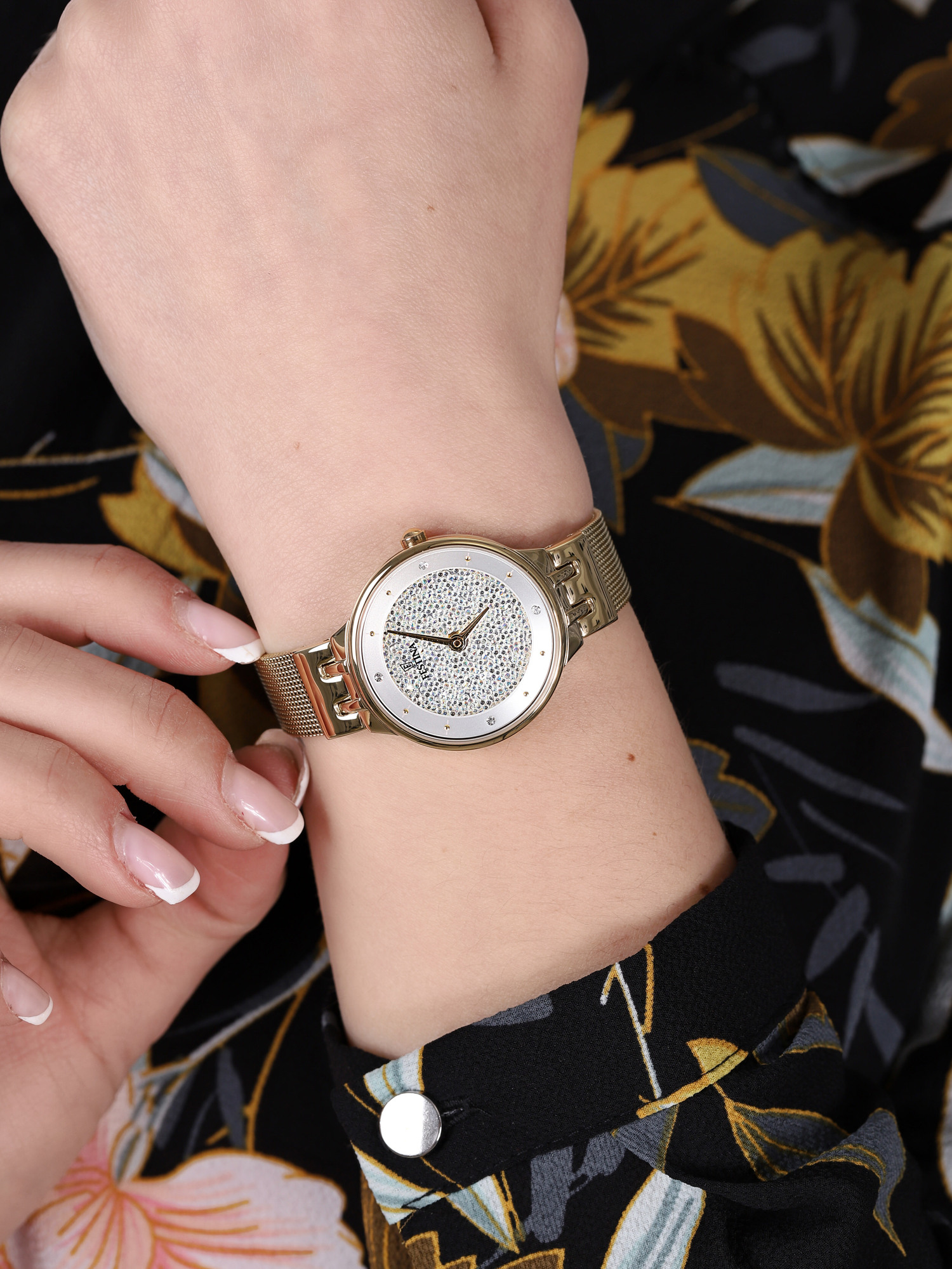Festina F20386-1 zegarek damski Mademoiselle złoty - miniatura 3