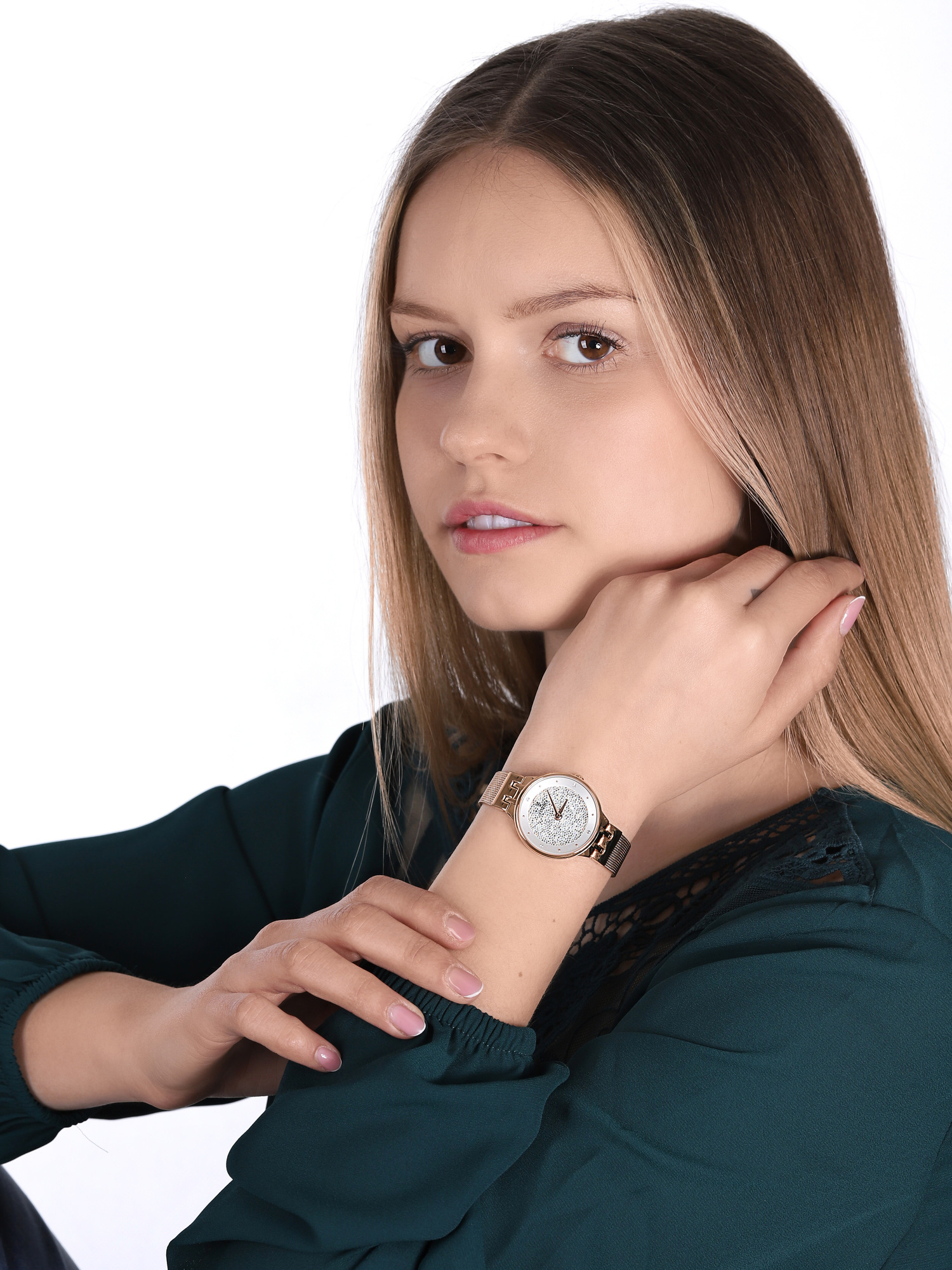 Festina F20387-1 zegarek różowe złoto Mademoiselle bransoleta - miniatura 2
