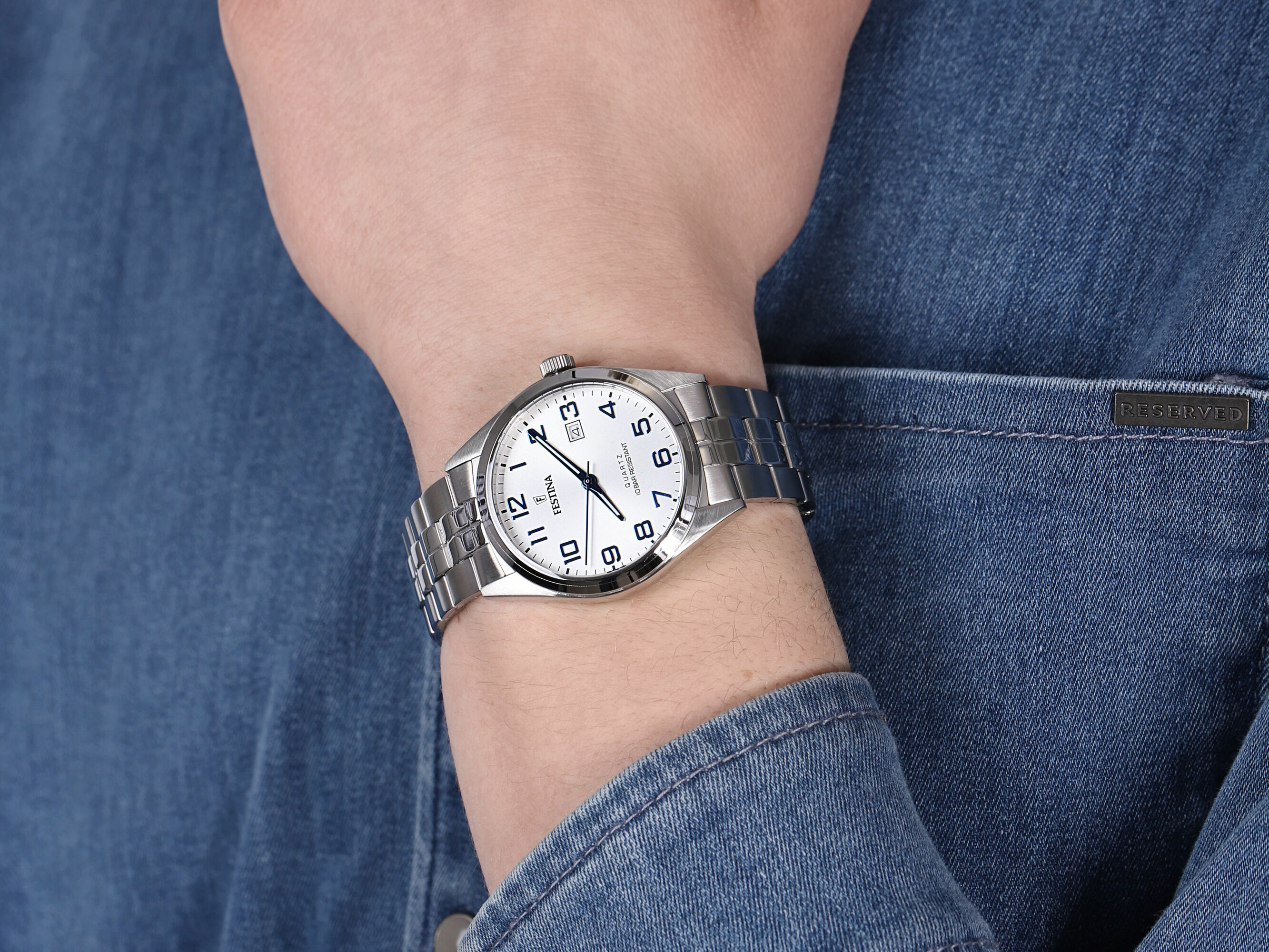 Festina F20437-2 męski zegarek Classic bransoleta - miniatura 4