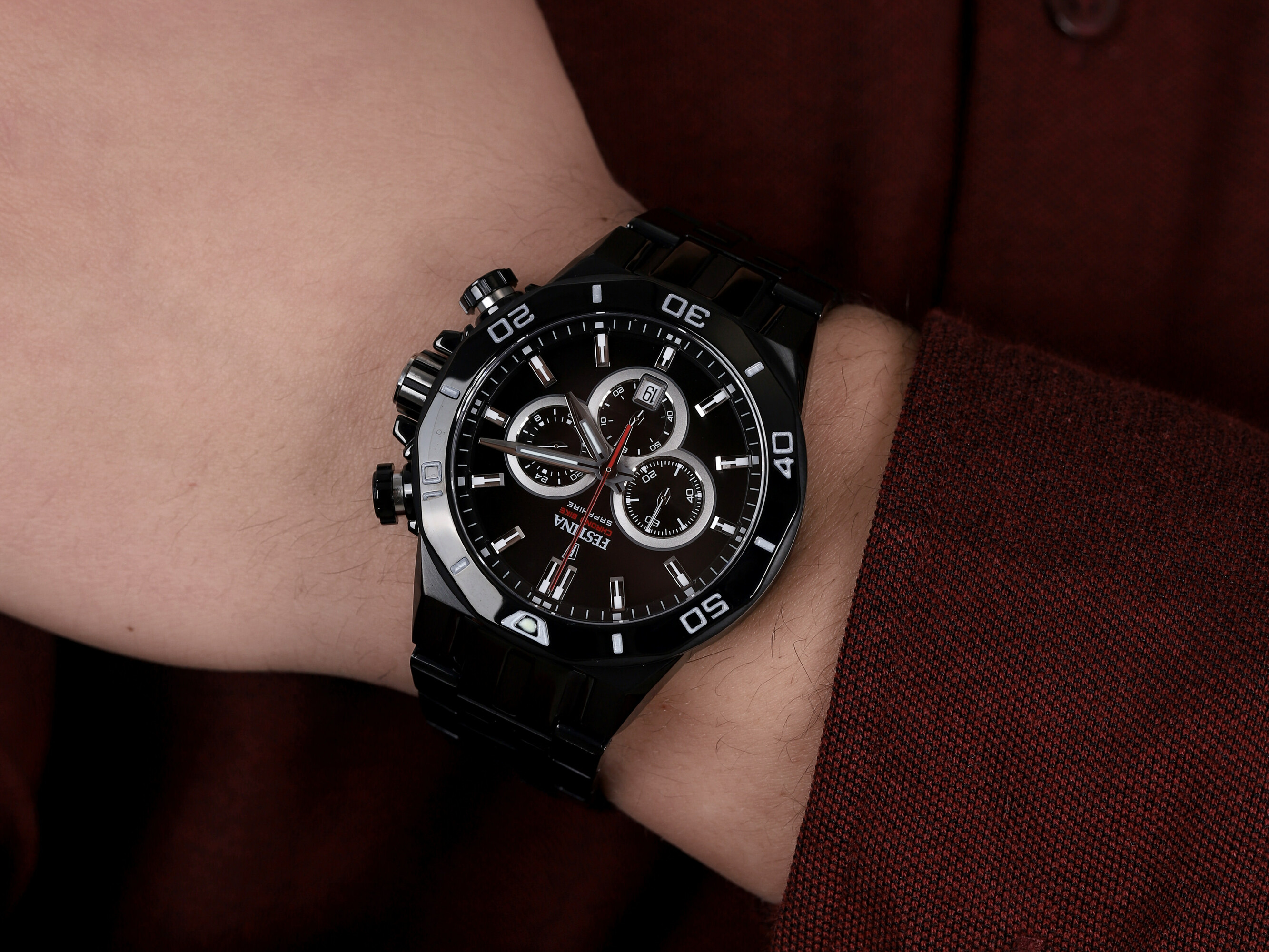 Festina F20470-1 Chrono Bike 2019 Limited Edition Chrono Bike sportowy zegarek czarny - miniatura 3