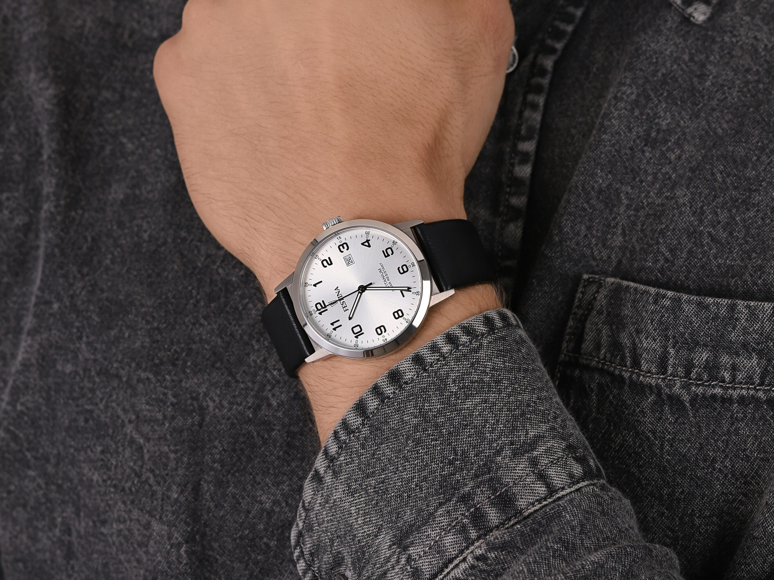 Festina F20471-1 męski zegarek Titanium pasek - miniatura 4