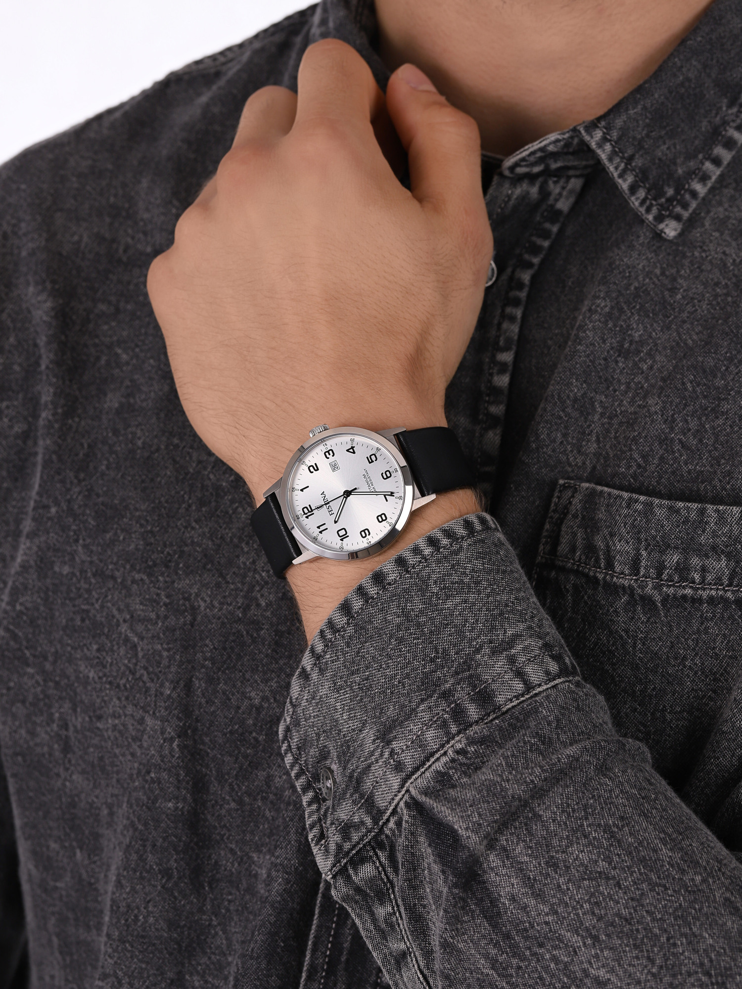 Festina F20471-1 Titanium Date zegarek klasyczny Titanium - miniatura 3