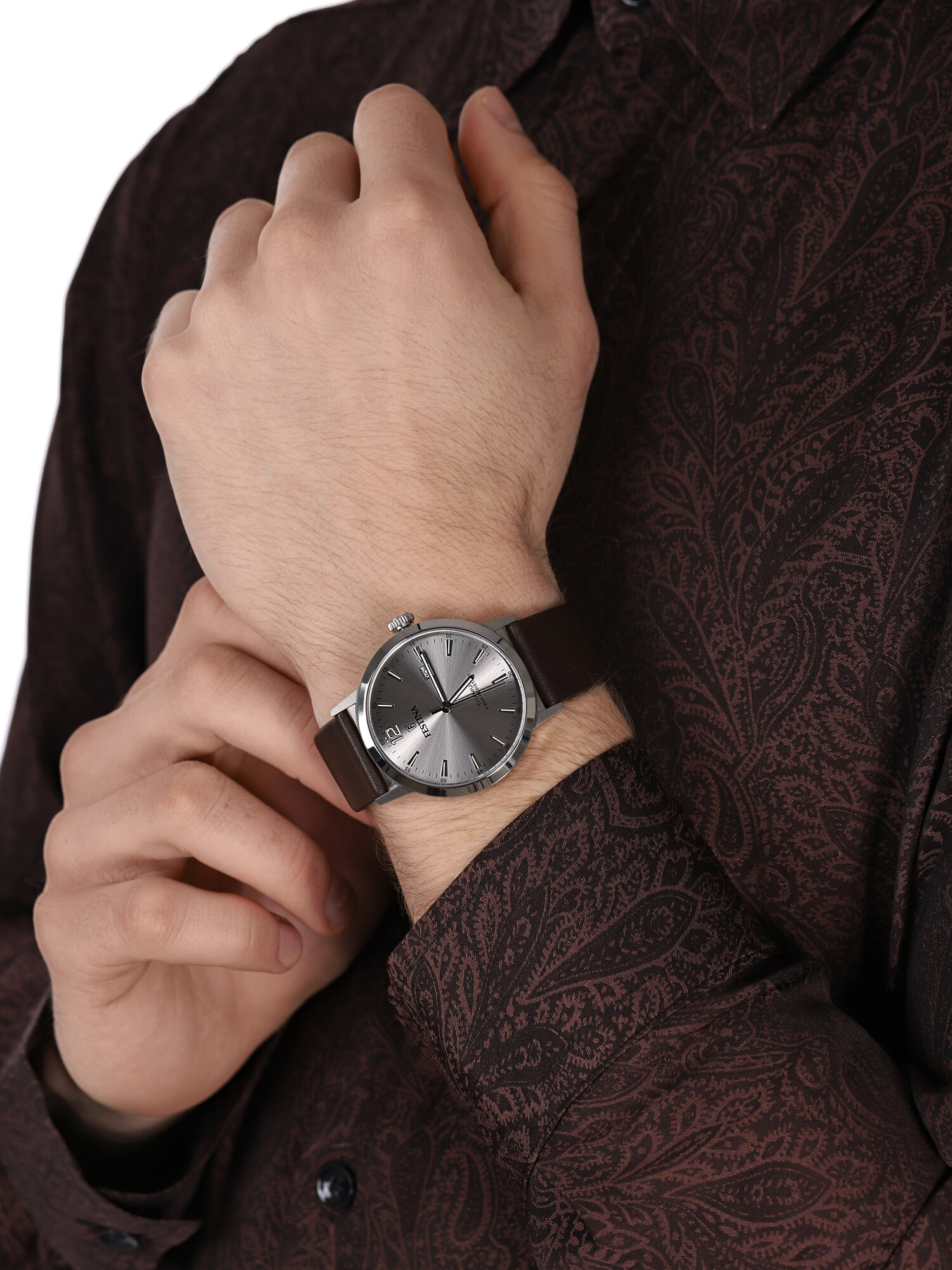 Festina F20471-2 Titanium Date zegarek klasyczny Titanium - miniatura 3