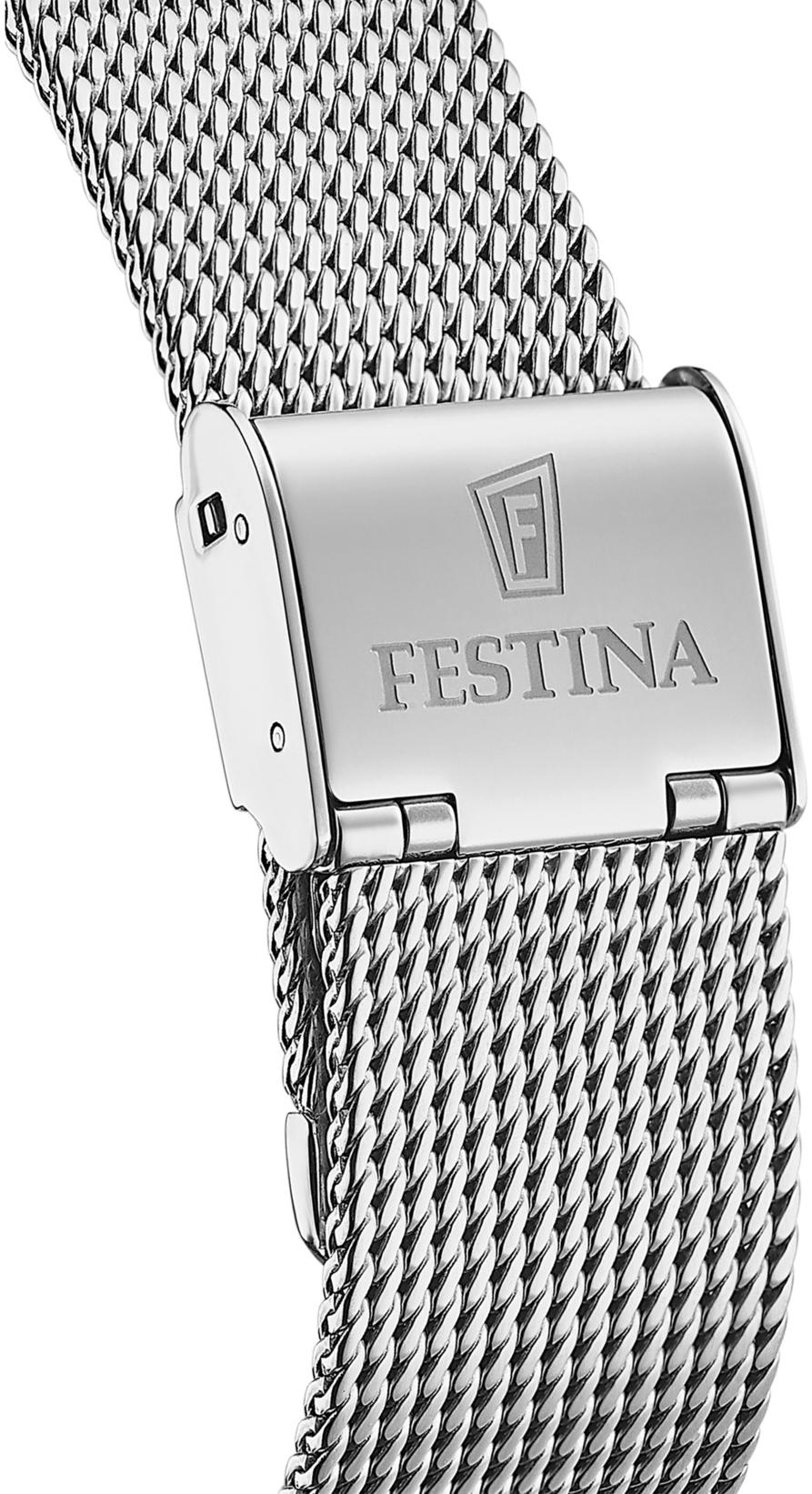 Festina F20475-1 zegarek srebrny klasyczny Classic bransoleta - miniatura 5