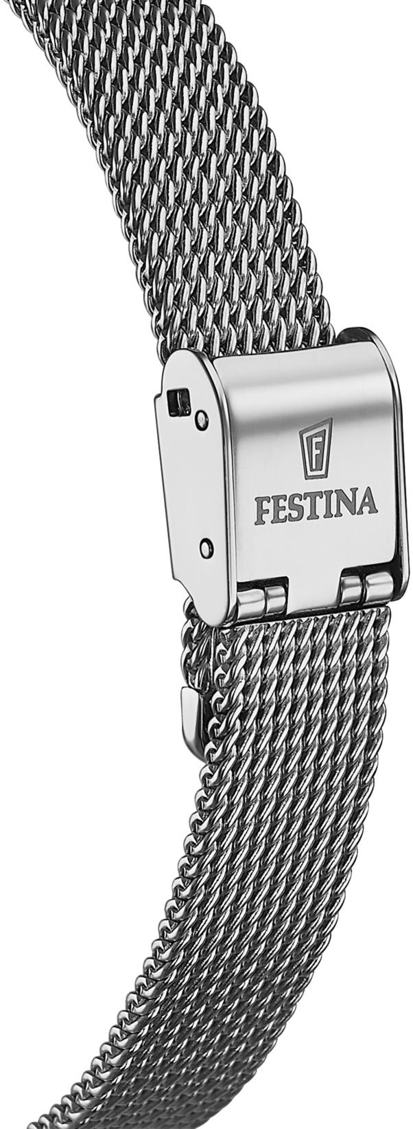 Festina F20494-2 zegarek srebrny klasyczny Mademoiselle bransoleta