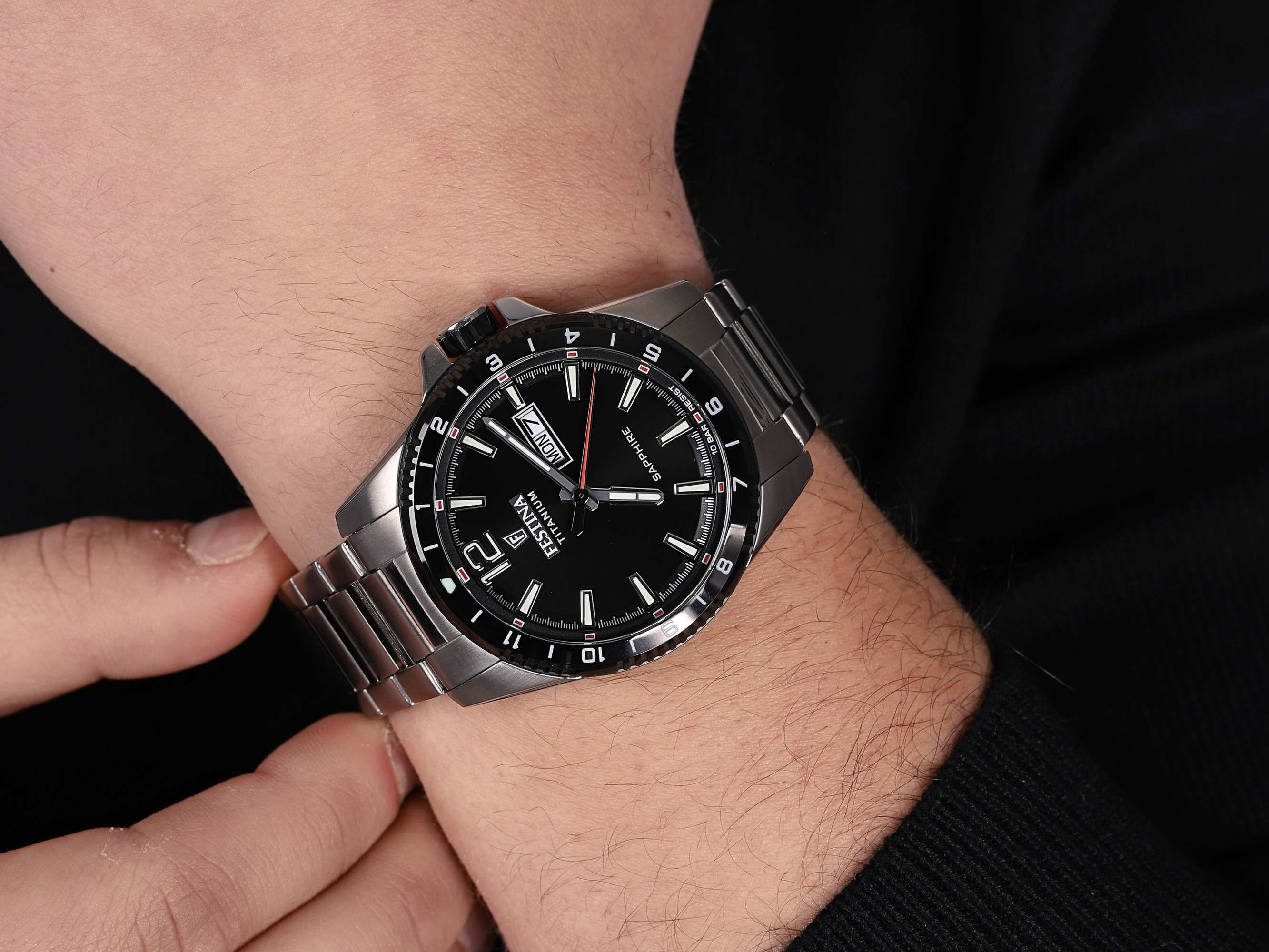 Festina F20529-4 męski zegarek Titanium bransoleta - miniatura 4