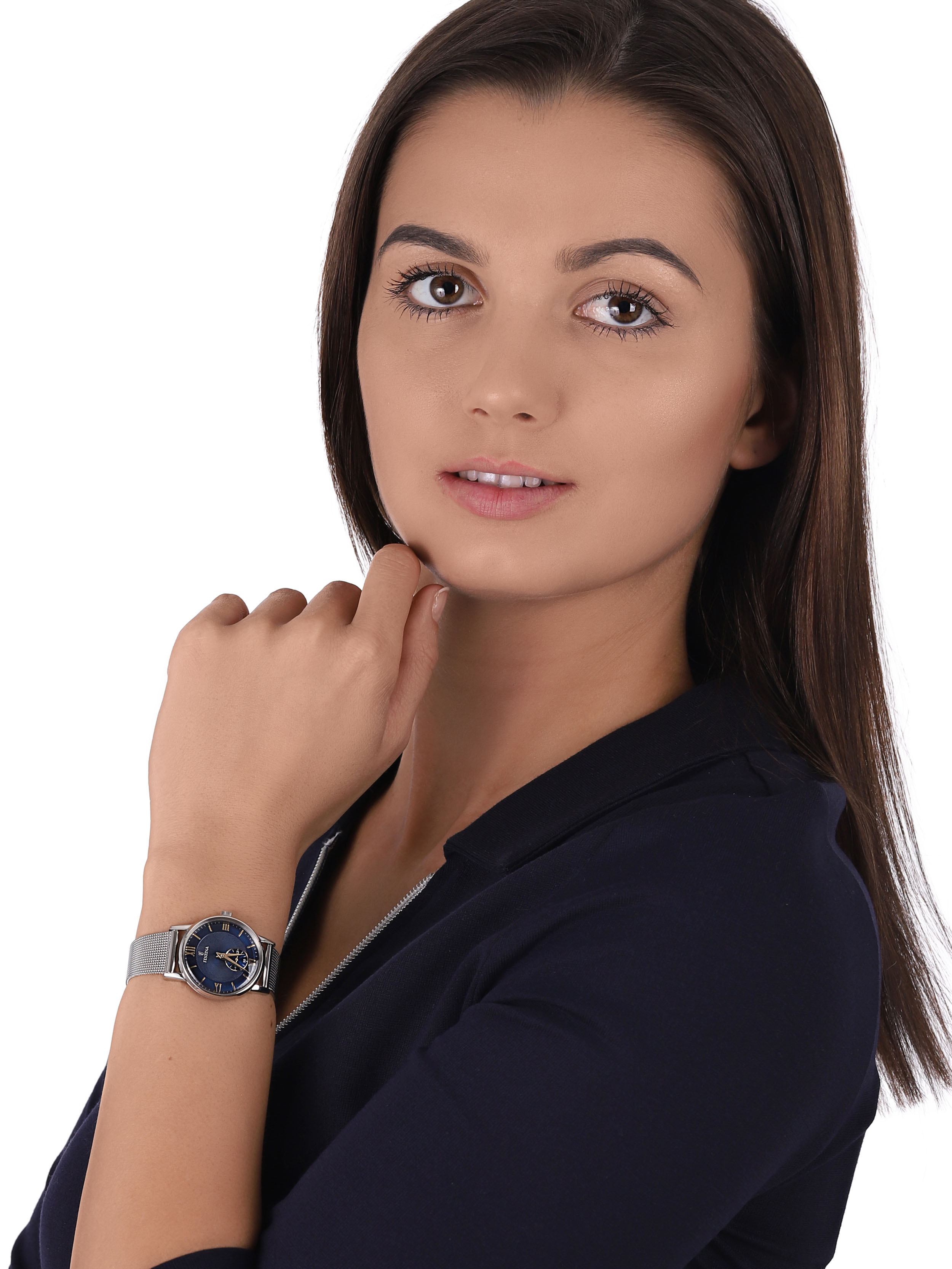 Festina F20572-3 zegarek srebrny klasyczny Retro bransoleta - miniatura 2
