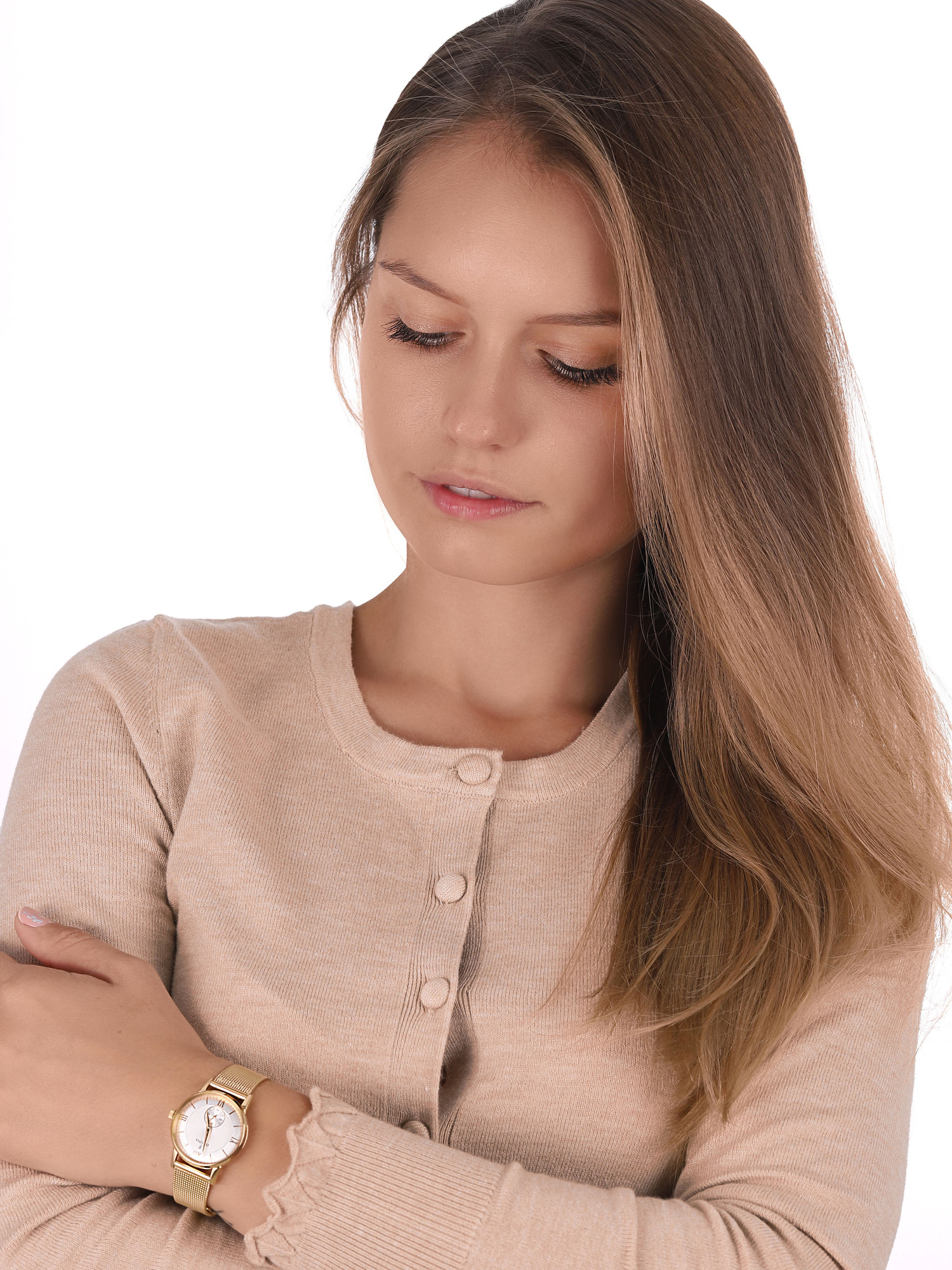 Festina F20573-2 zegarek złoty klasyczny Retro bransoleta - miniatura 2