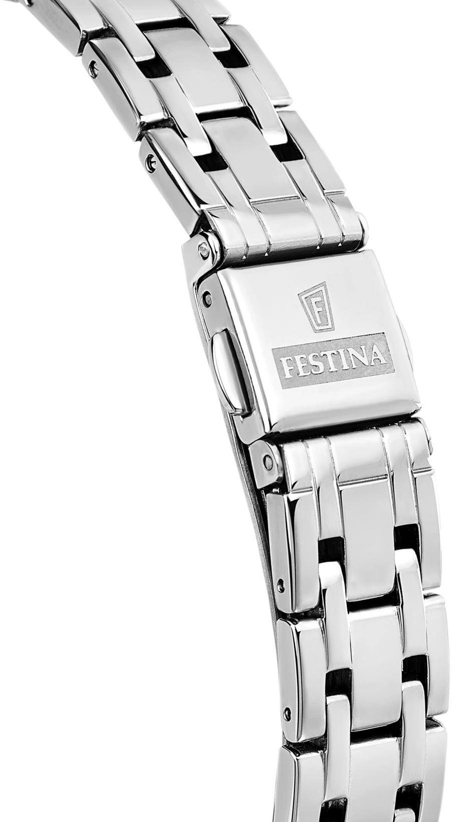 Festina F20600-B zegarek srebrny klasyczny Mademoiselle bransoleta