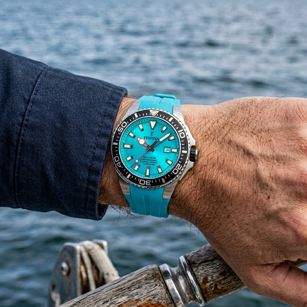 Festina F20664-5 The Originals Diver Diver klasyczny zegarek srebrny - miniatura 9