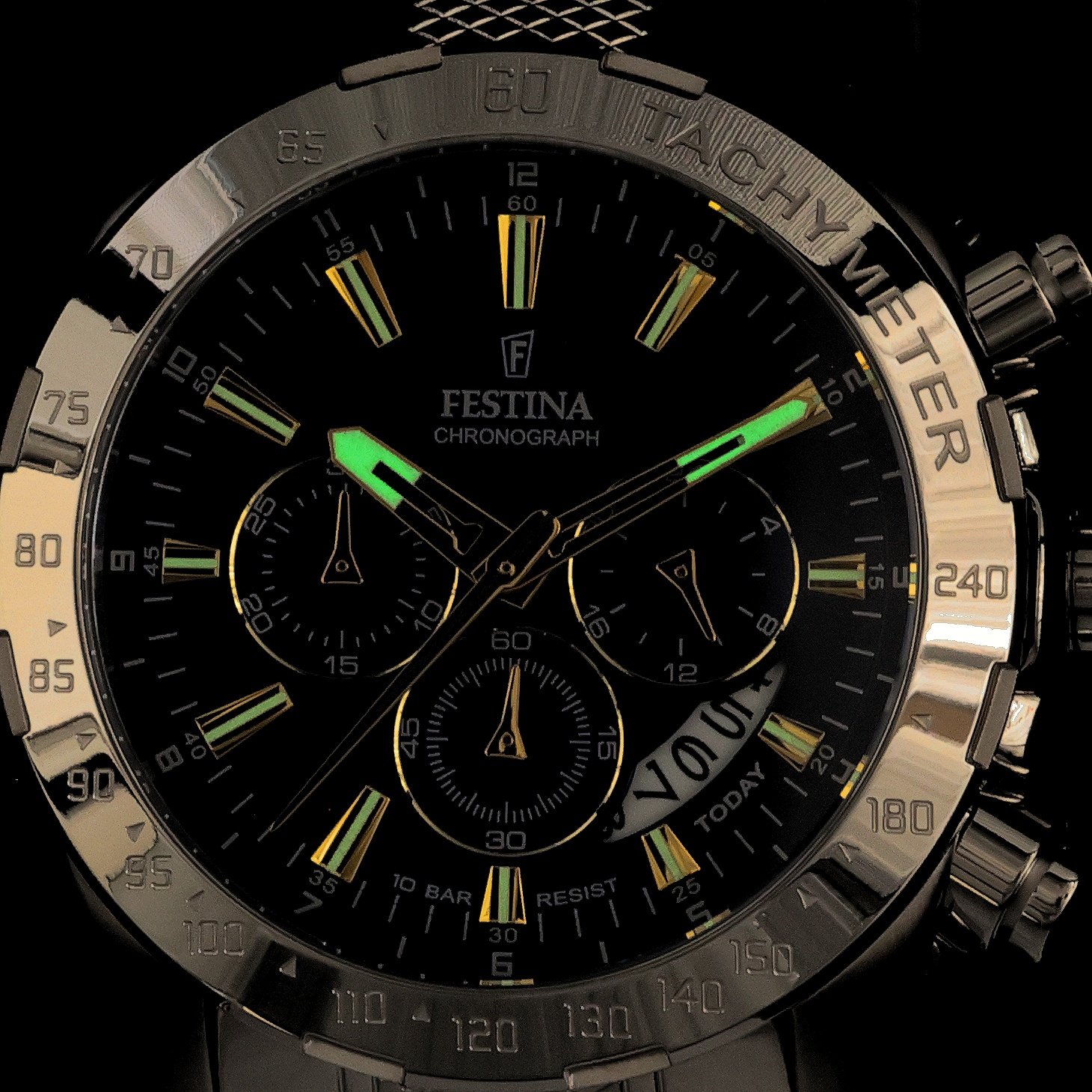 Festina F20668-2 zegarek srebrny sportowy Timeless Chronograph bransoleta
