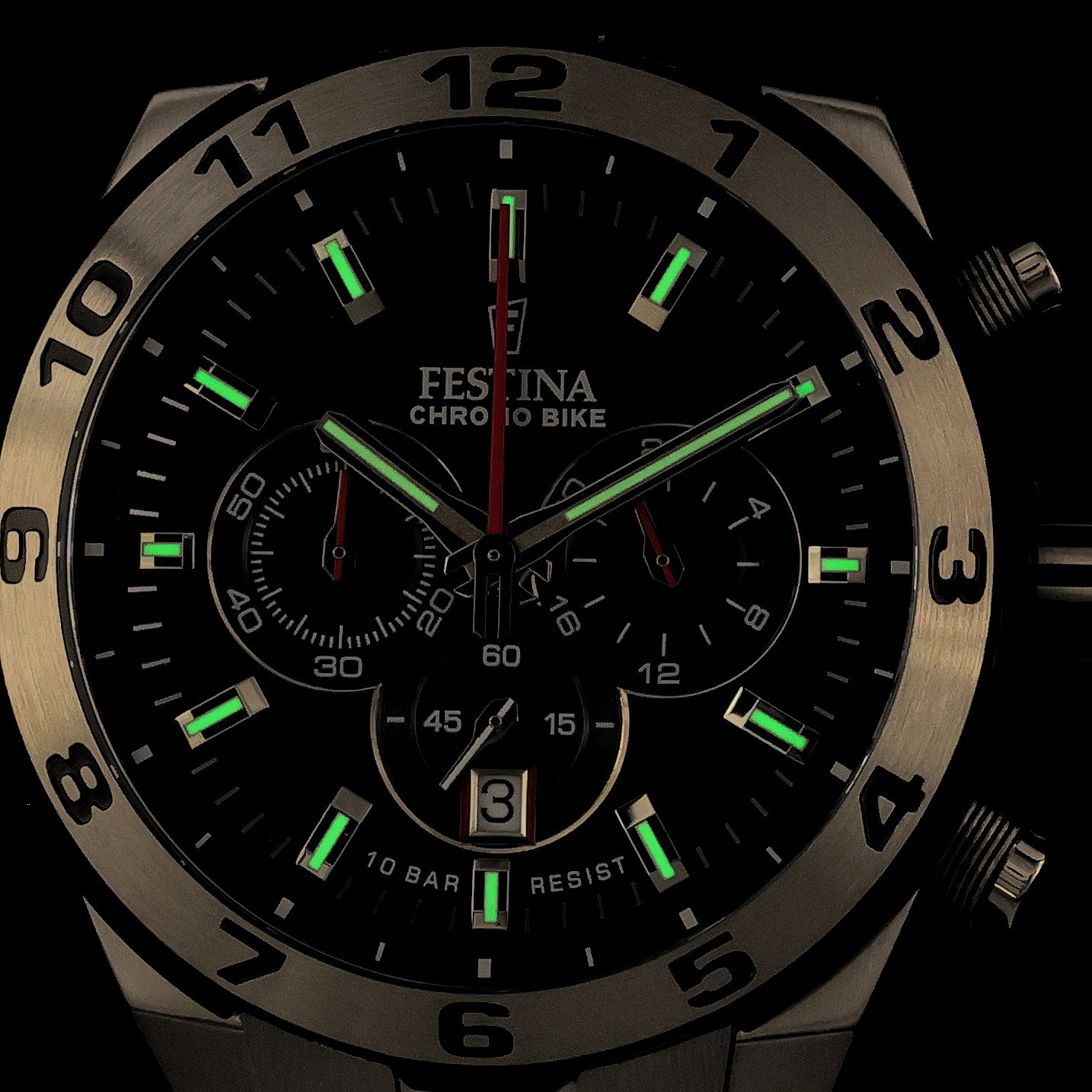 Festina F20671-1 zegarek srebrny sportowy Chrono Bike pasek