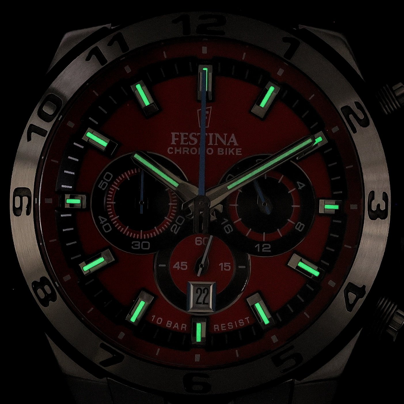 Festina F20671-5 zegarek srebrny sportowy Chrono Bike pasek - miniatura 5