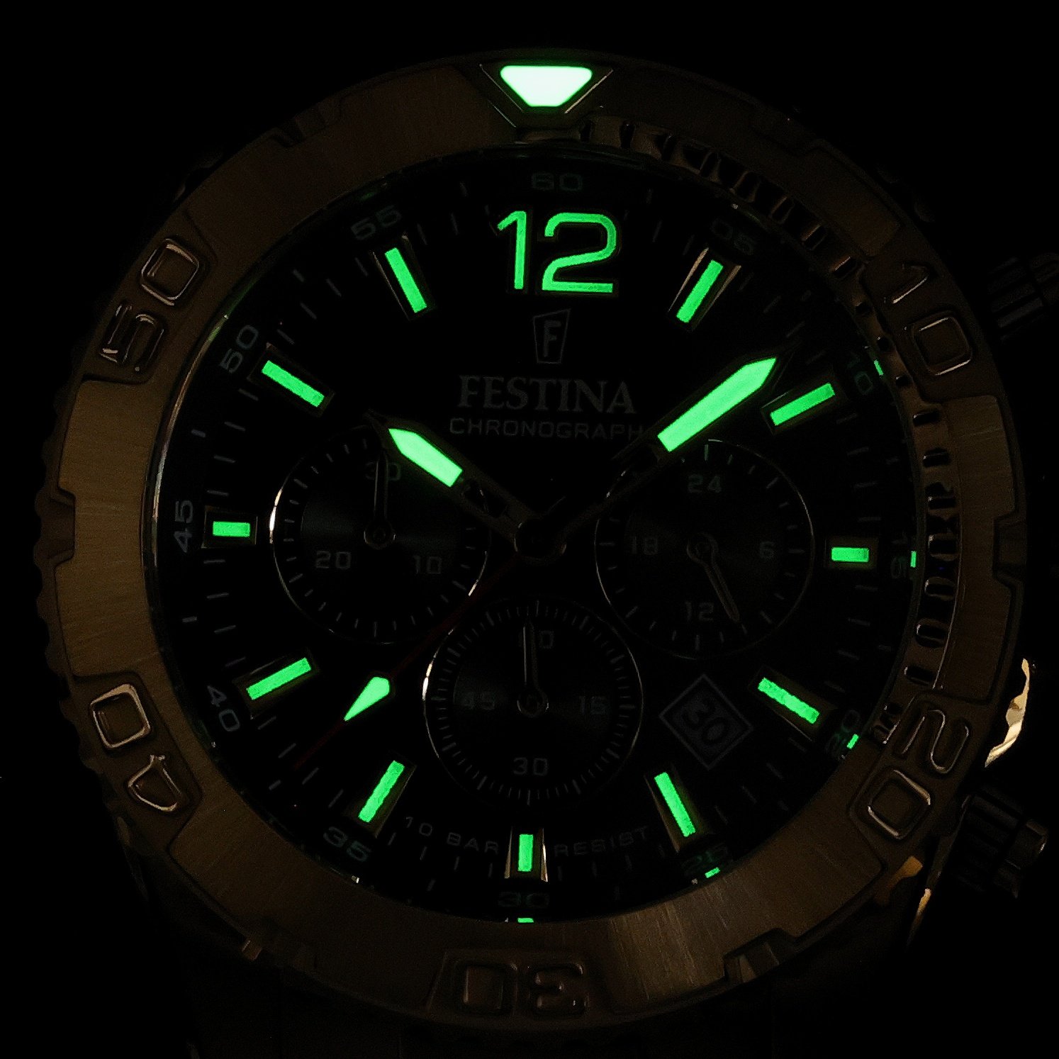 Festina F20684-3 zegarek złoty sportowy Timeless Chronograph bransoleta