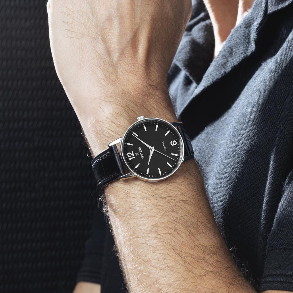 Festina F20690-4 zegarek srebrny klasyczny Classic pasek - miniatura 5