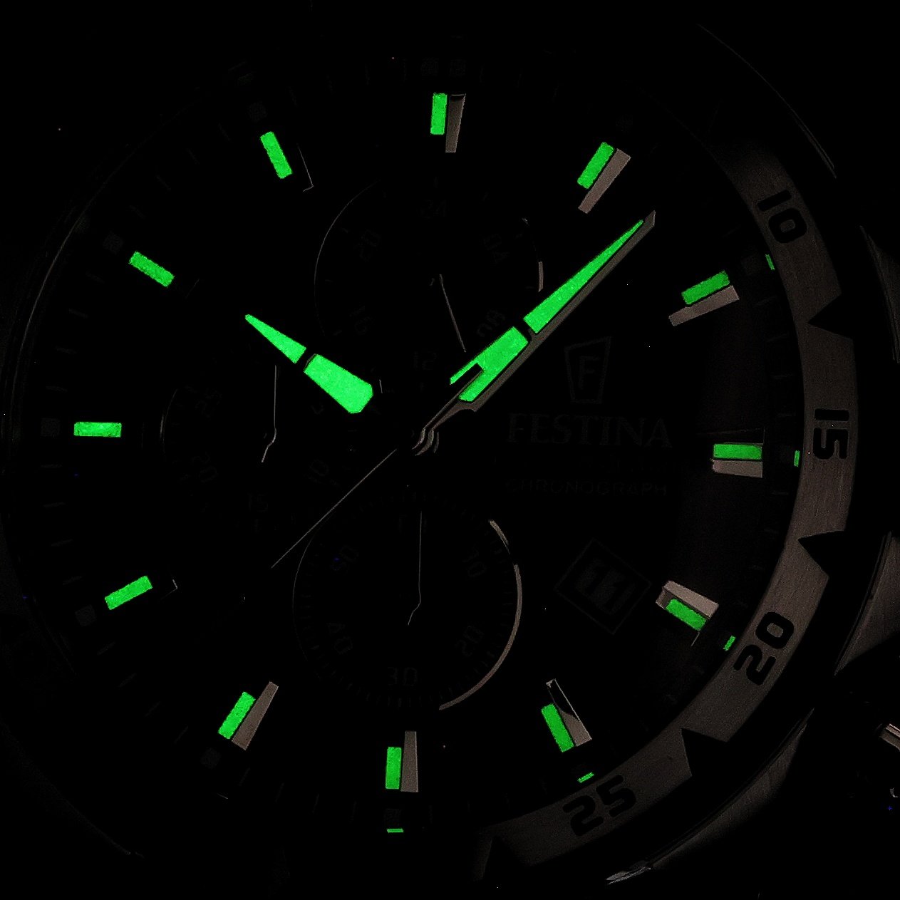 Festina F20692-5 zegarek srebrny sportowy Timeless Chronograph pasek - miniatura 5