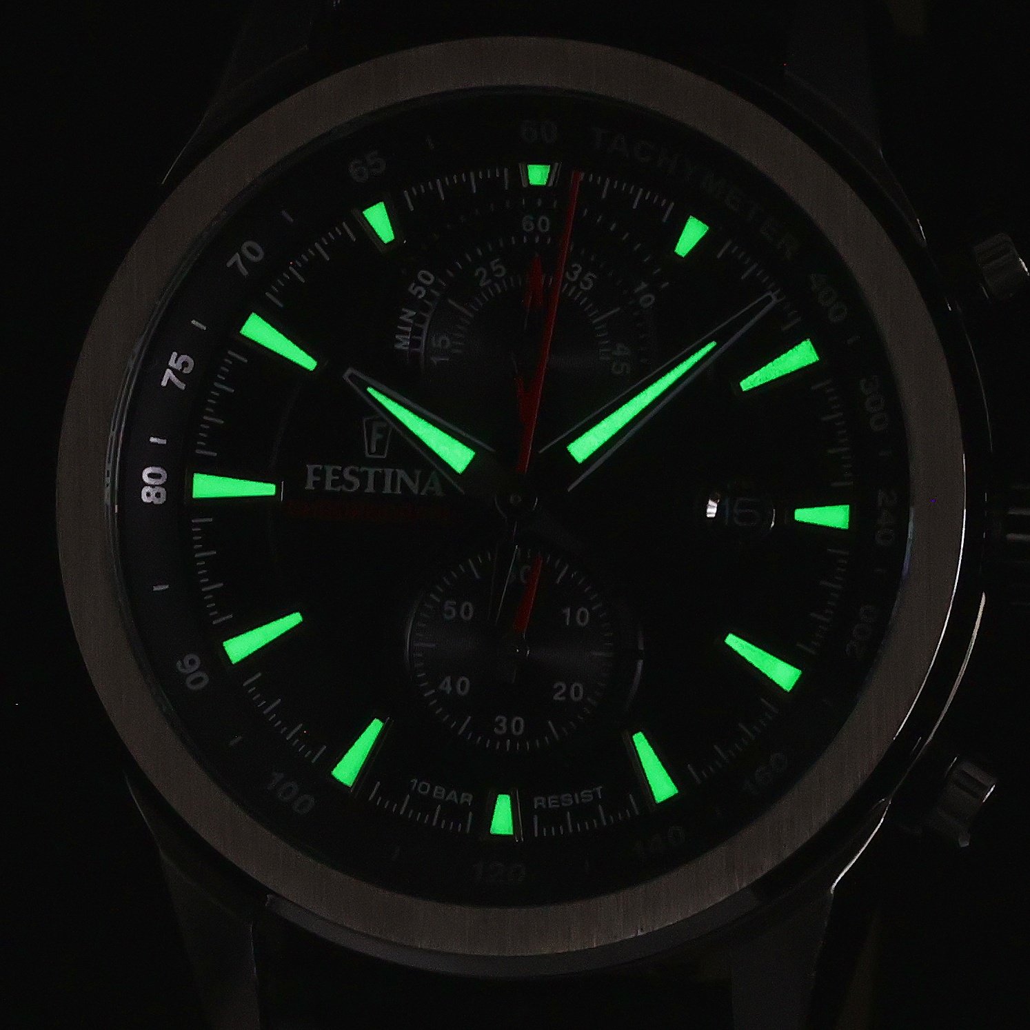 Festina F20695-6 zegarek srebrny sportowy Timeless Chronograph pasek - miniatura 5