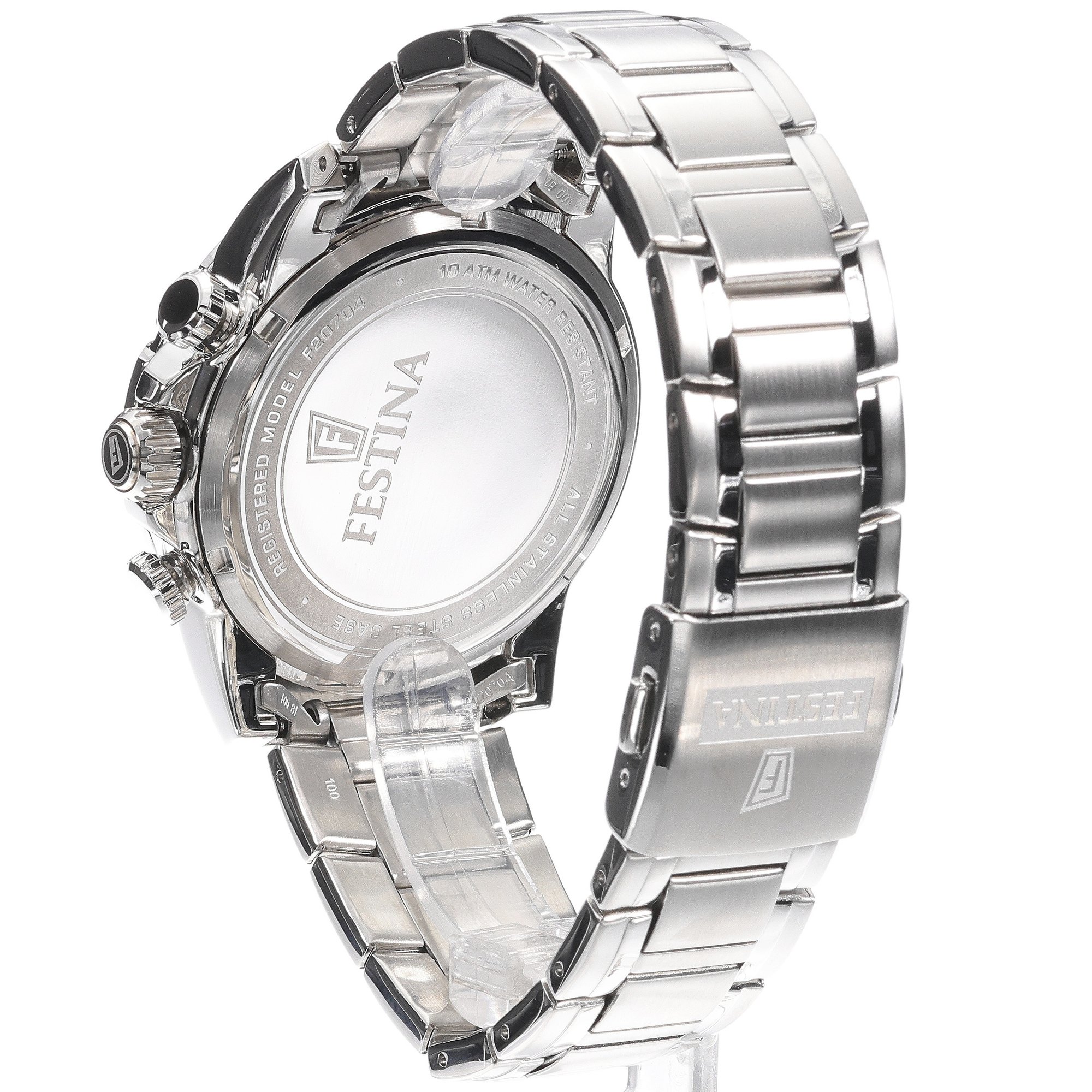 Festina F20704-2 zegarek srebrny Timeless Chronograph bransoleta - miniatura 4