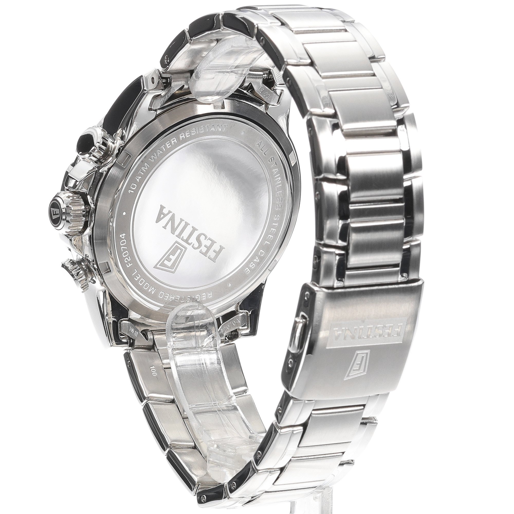 Festina F20704-6 zegarek srebrny Timeless Chronograph bransoleta - miniatura 4