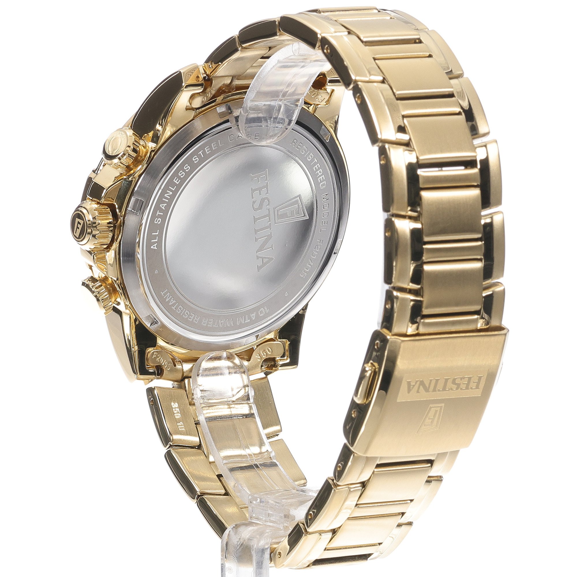 Festina F20705-2 zegarek złoty Timeless Chronograph bransoleta - miniatura 4