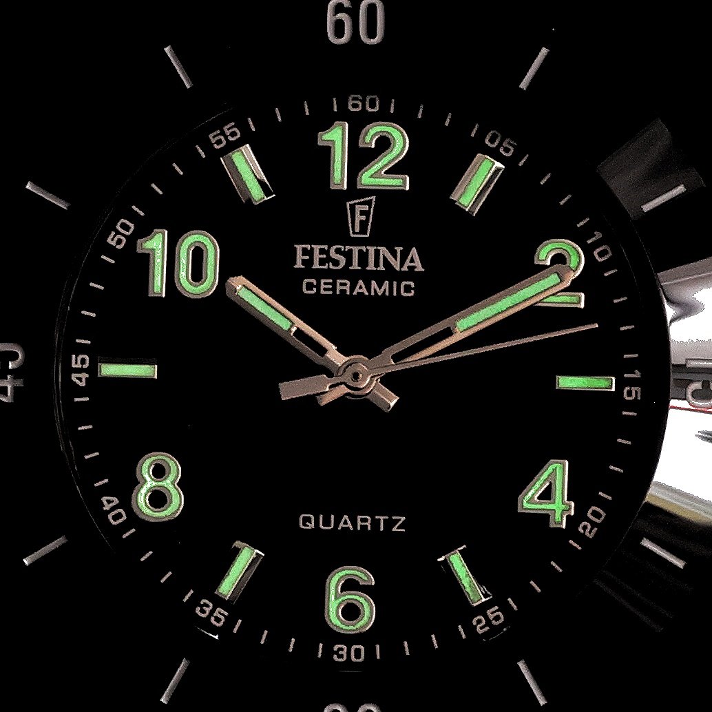 Festina F20723-1 zegarek czarny typudiver Ceramic bransoleta