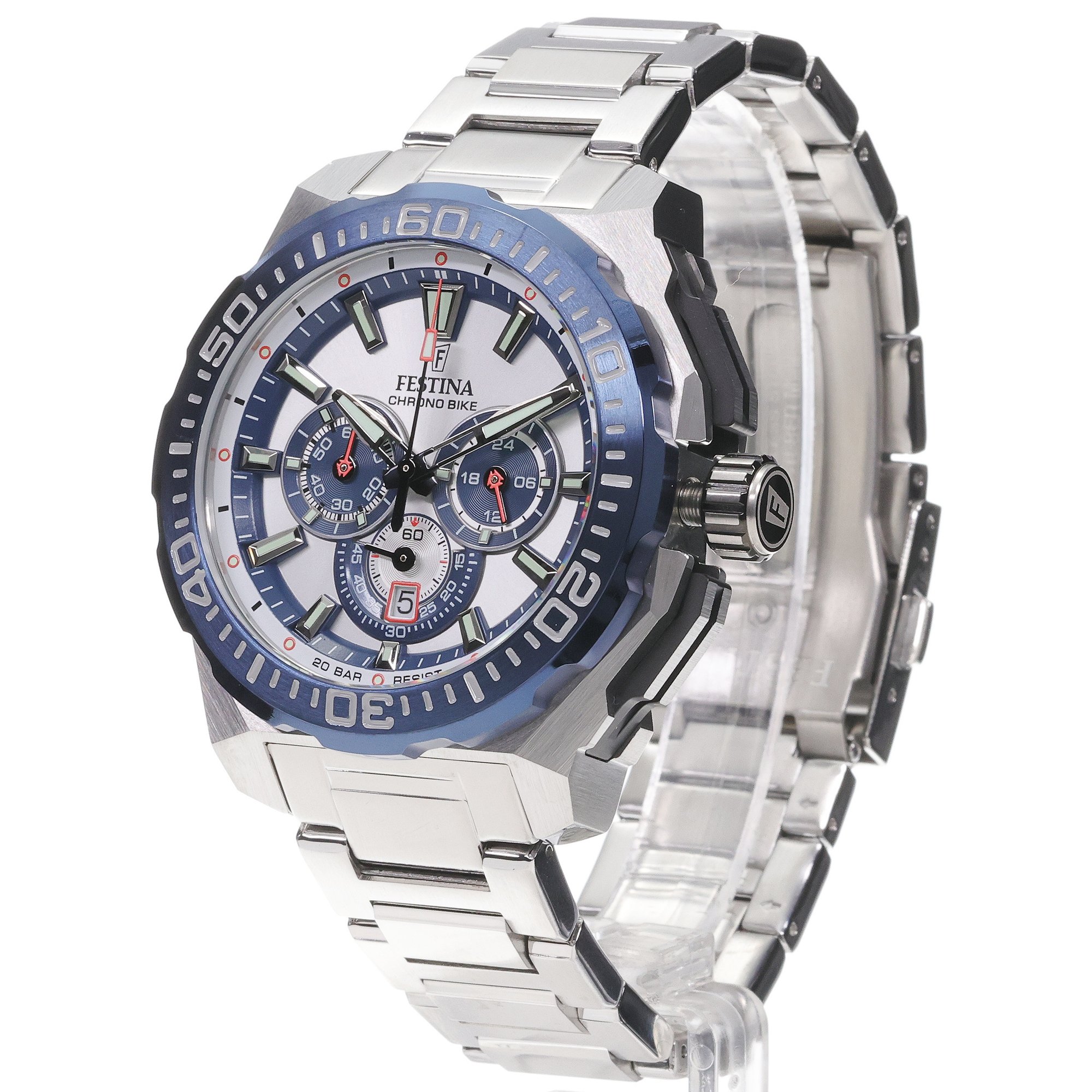Festina F20724-1 Chrono Bike 2025 Chrono Bike typudiver zegarek srebrny - miniatura 2