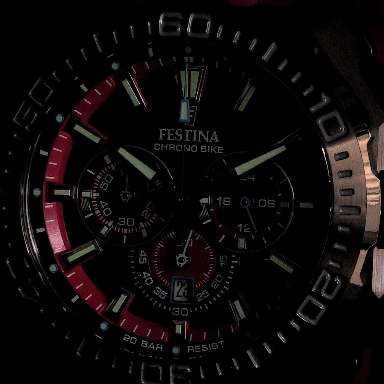 Festina F20725-5 zegarek szary typudiver Chrono Bike pasek - miniatura 5