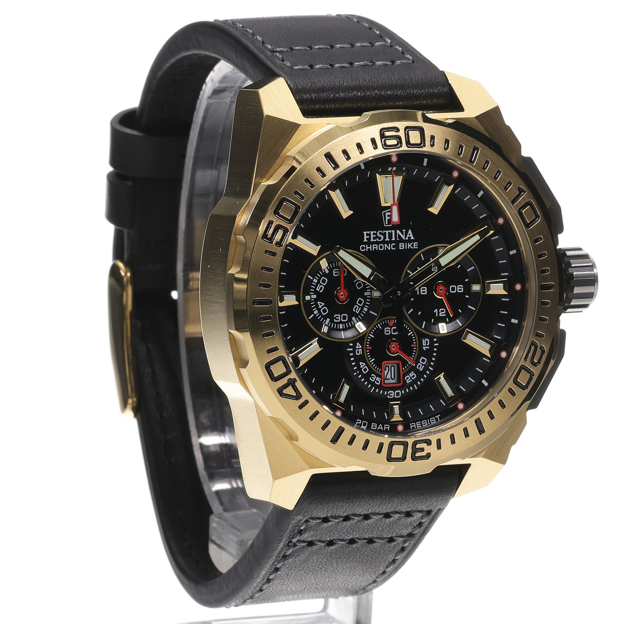 Festina F20728-3 zegarek złoty typudiver Chrono Bike pasek