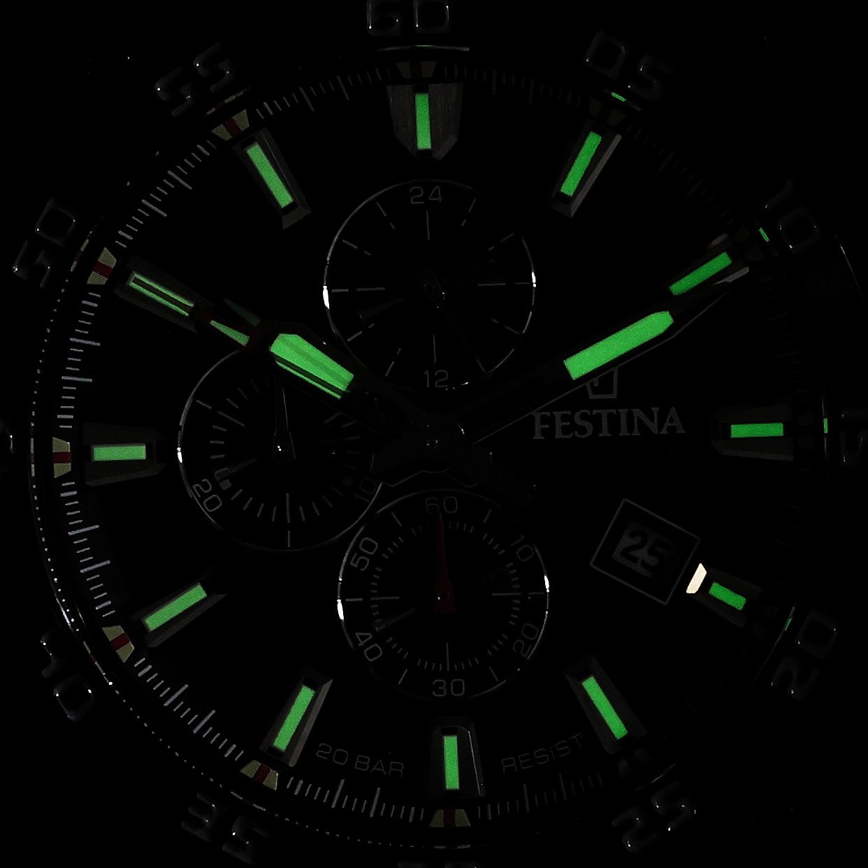 Festina F20735-3 zegarek czarny sportowy Timeless Chronograph bransoleta - miniatura 5