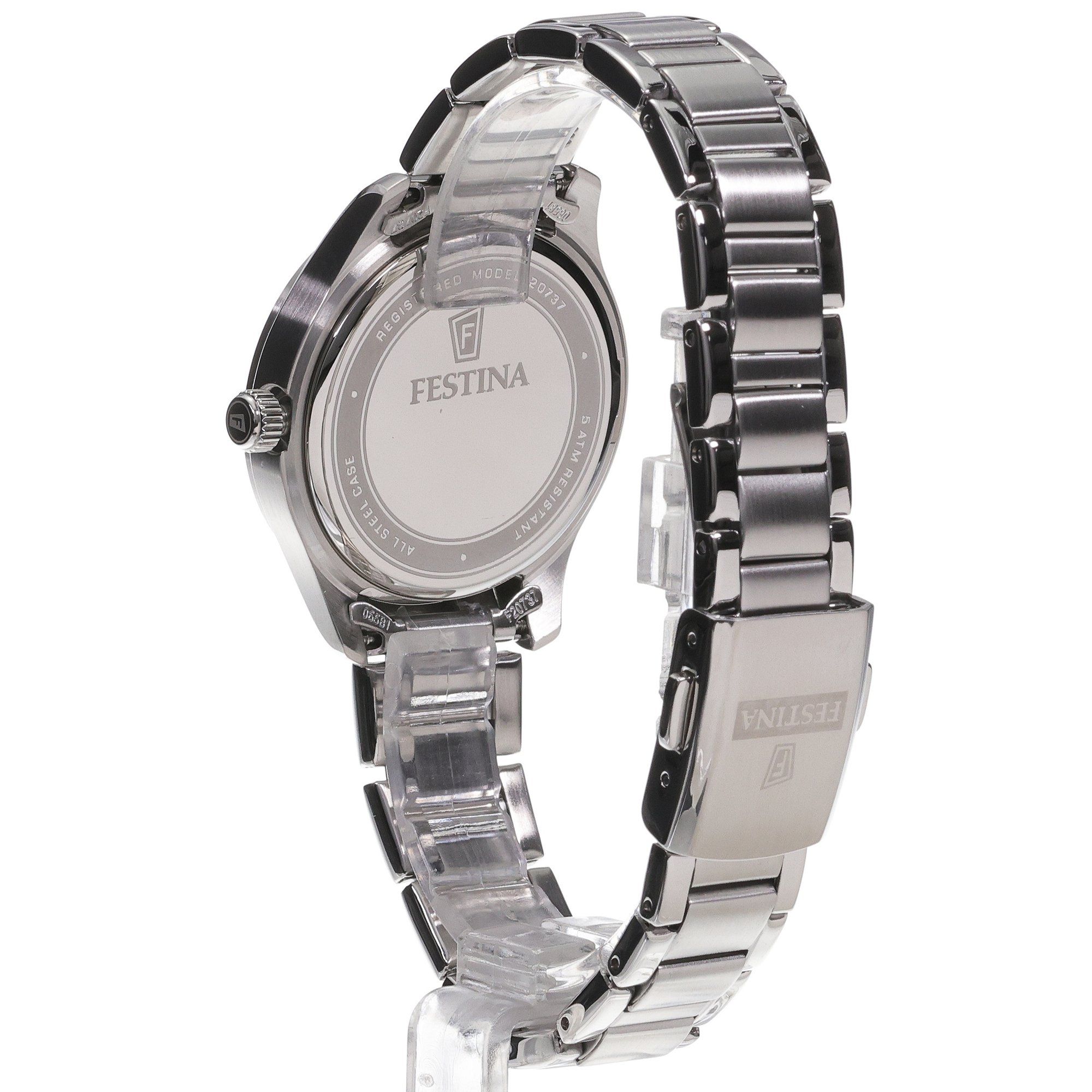 Festina F20737-7 zegarek srebrny klasyczny Classic bransoleta - miniatura 4