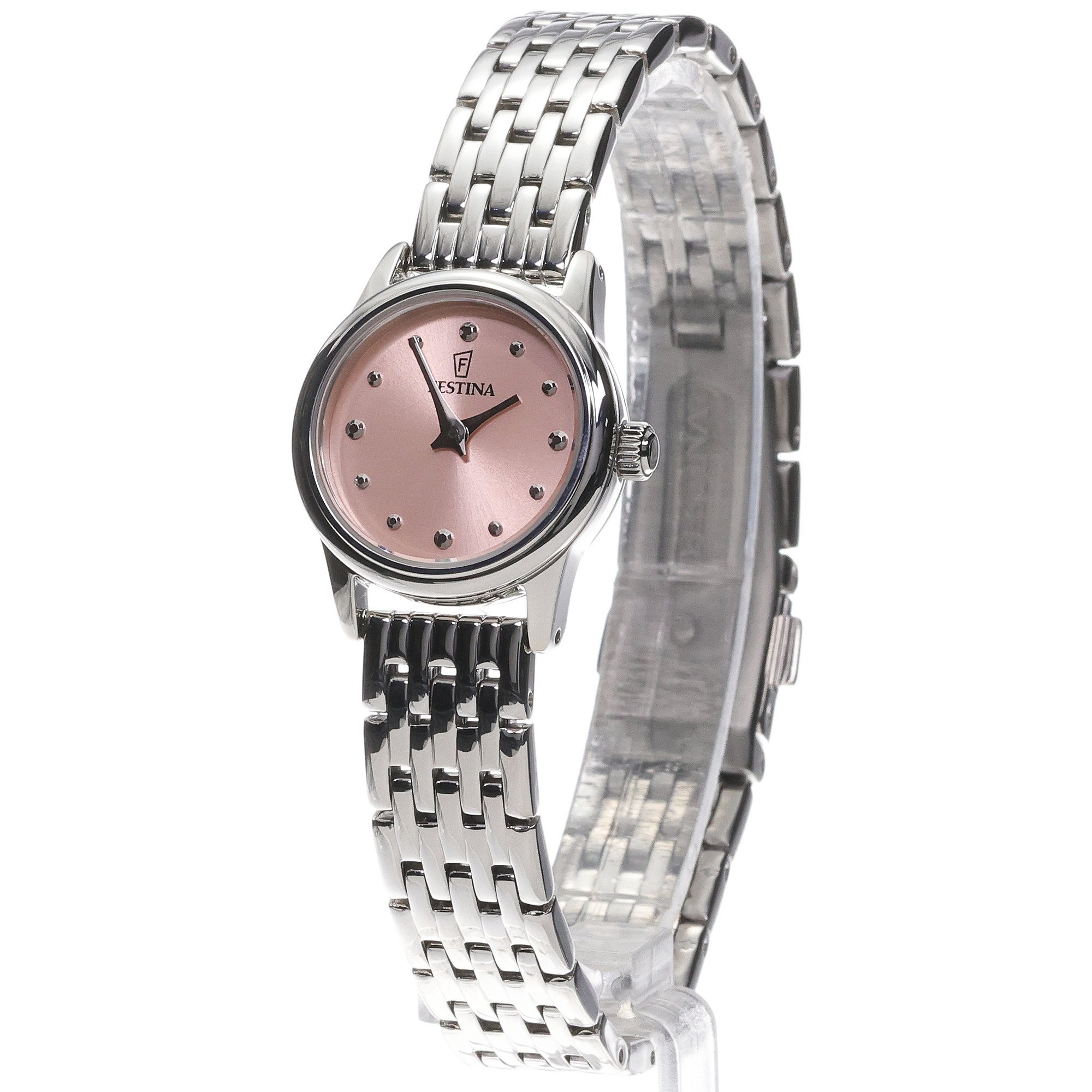 Festina F20749-2 zegarek srebrny klasyczny Mademoiselle bransoleta