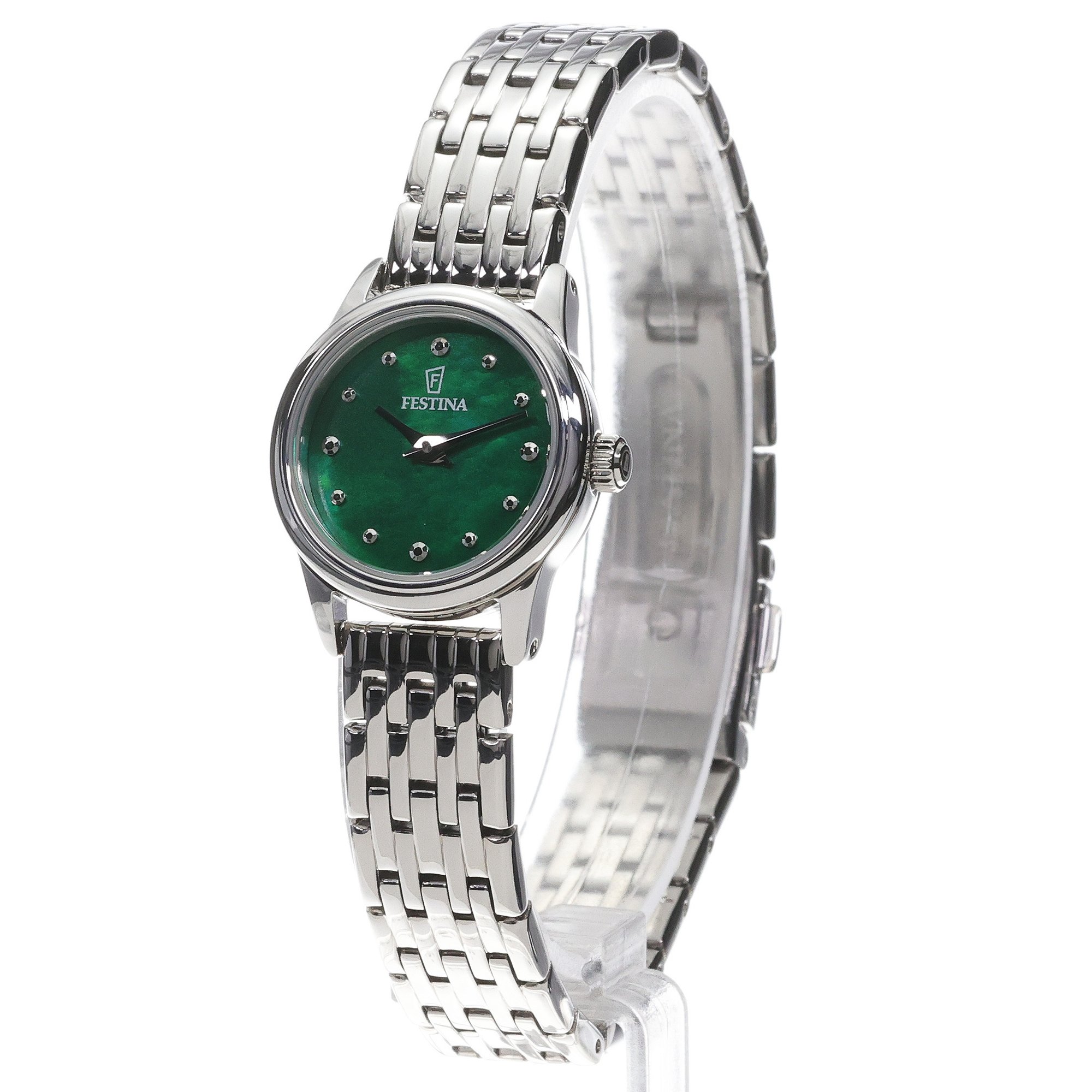 Festina F20749-5 zegarek srebrny klasyczny Mademoiselle bransoleta
